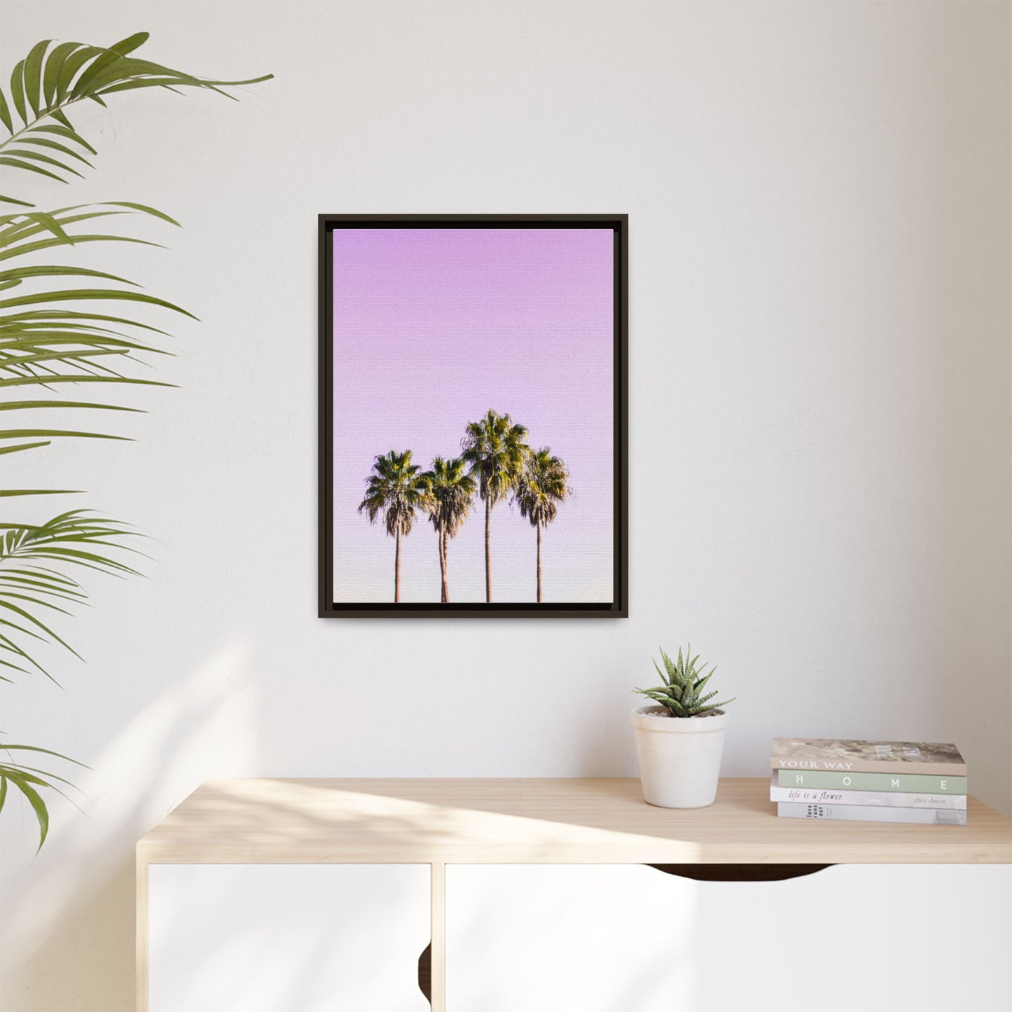 Palm Trees - Matte Canvas, Framed (Multi-color)