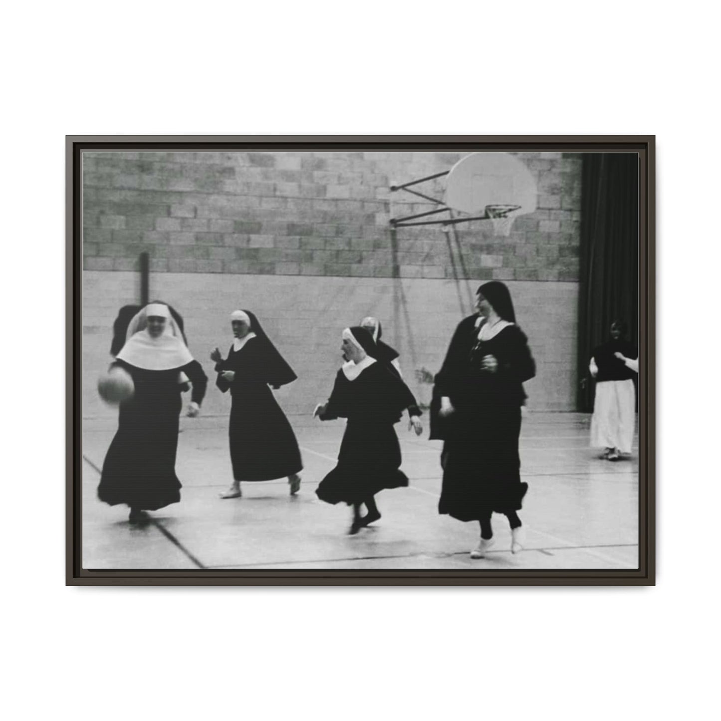 Soccer nuns - Matte Canvas, Framed (Multi-color)