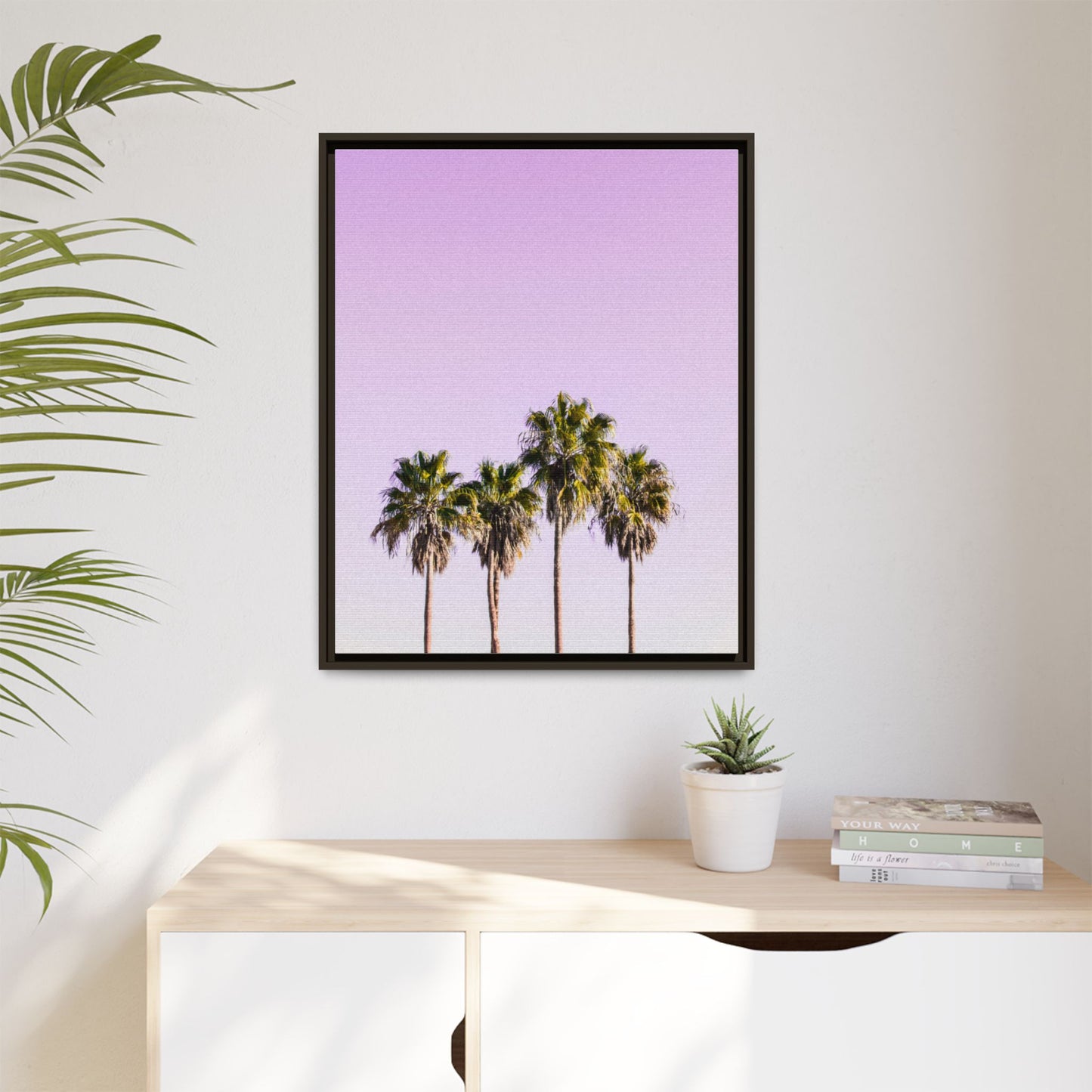 Palm Trees - Matte Canvas, Framed (Multi-color)