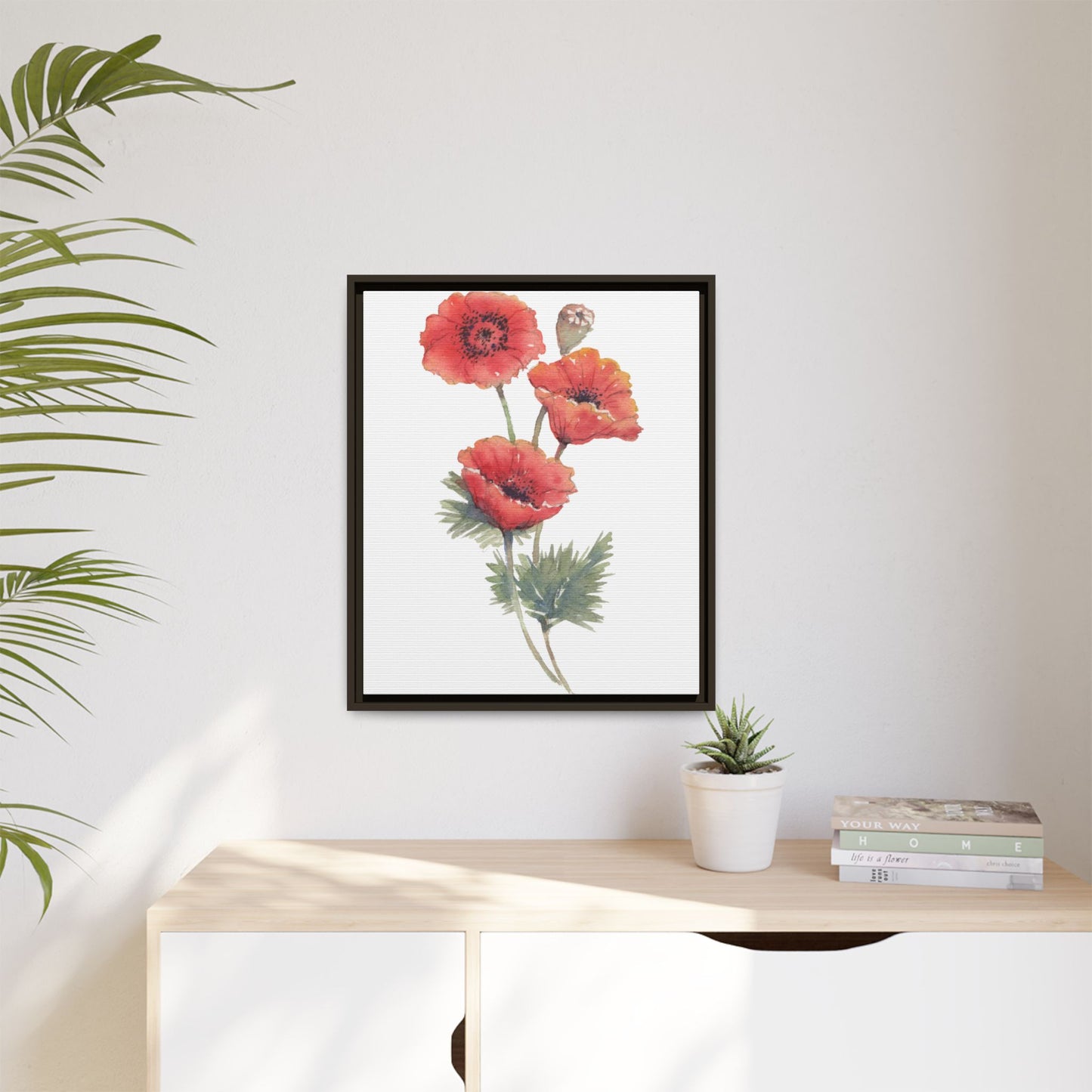 Flowers Collection - Bruna - Matte Canvas, Framed (Multi-color)