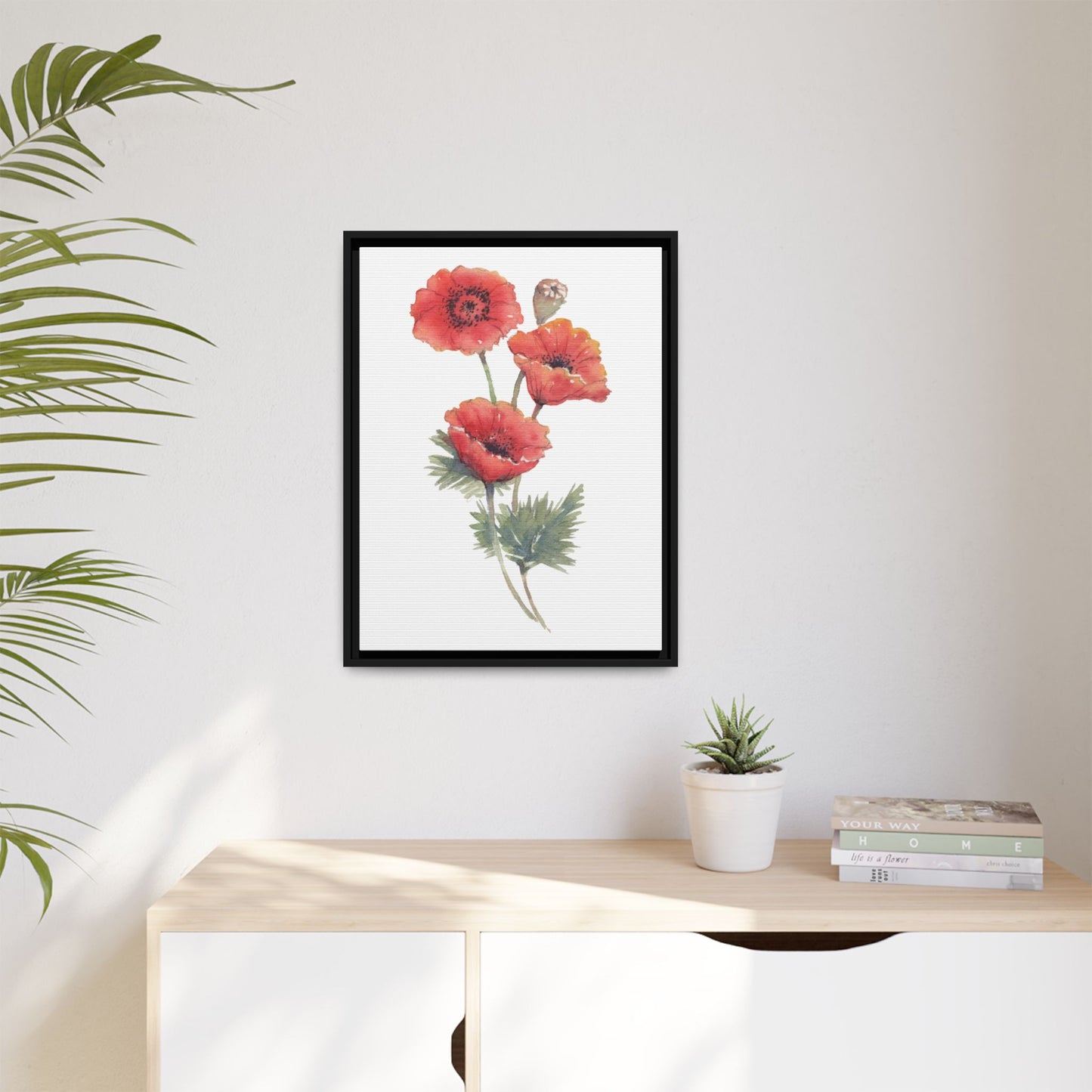 Flowers Collection - Bruna - Matte Canvas, Framed (Multi-color)