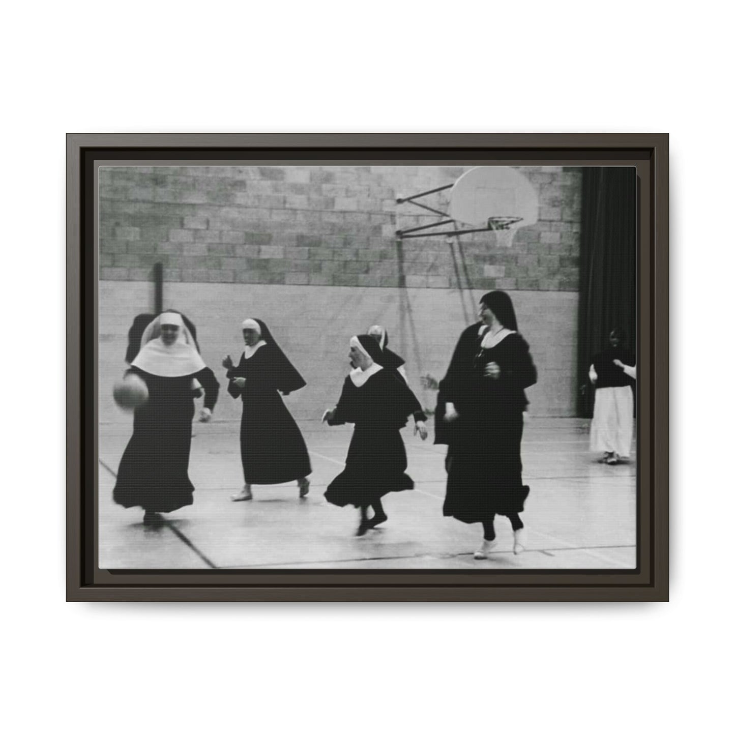 Soccer nuns - Matte Canvas, Framed (Multi-color)