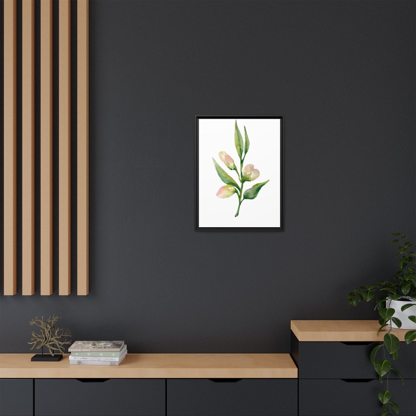 Flowers Collection - Beatrice - Matte Canvas, Framed (Multi-color)