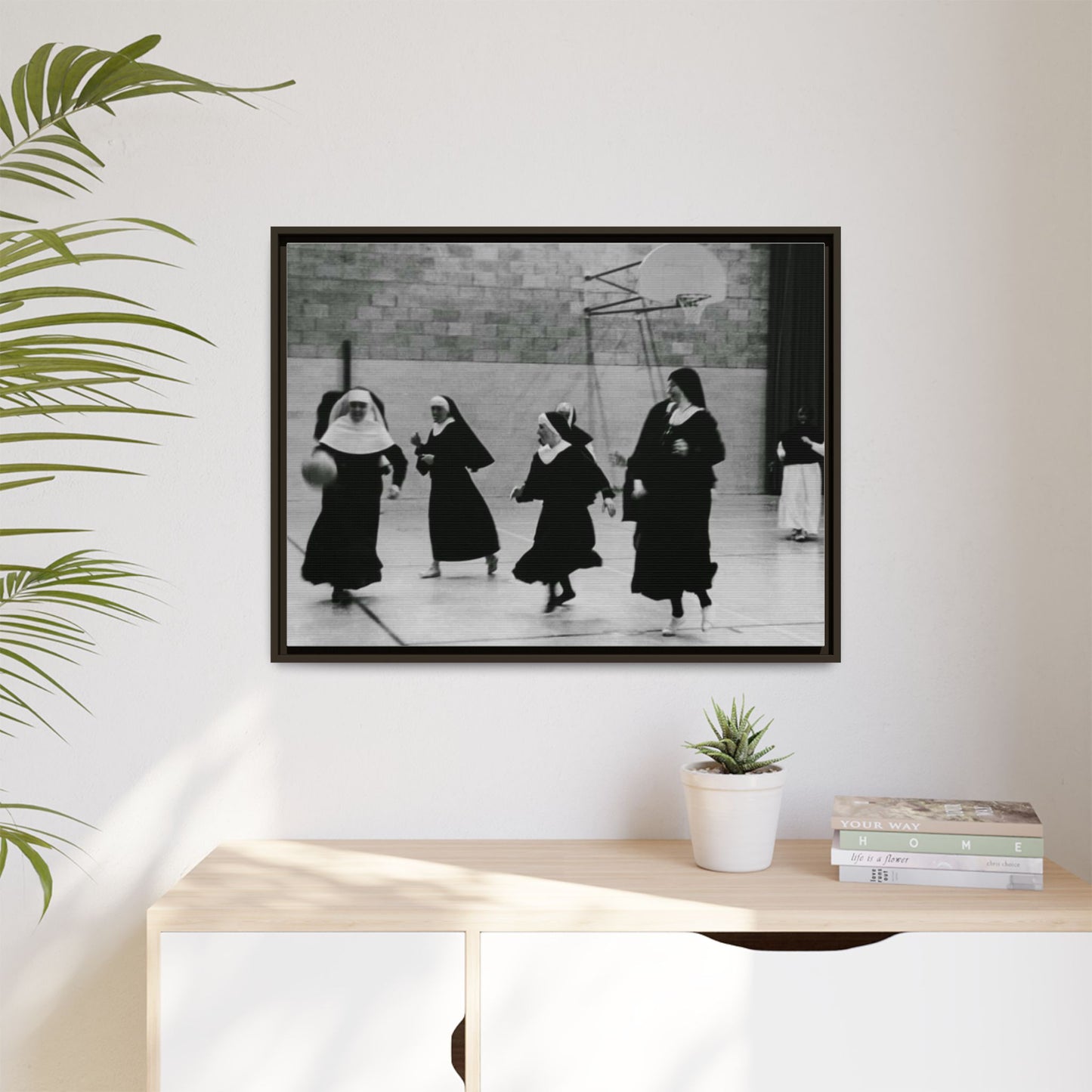 Soccer nuns - Matte Canvas, Framed (Multi-color)
