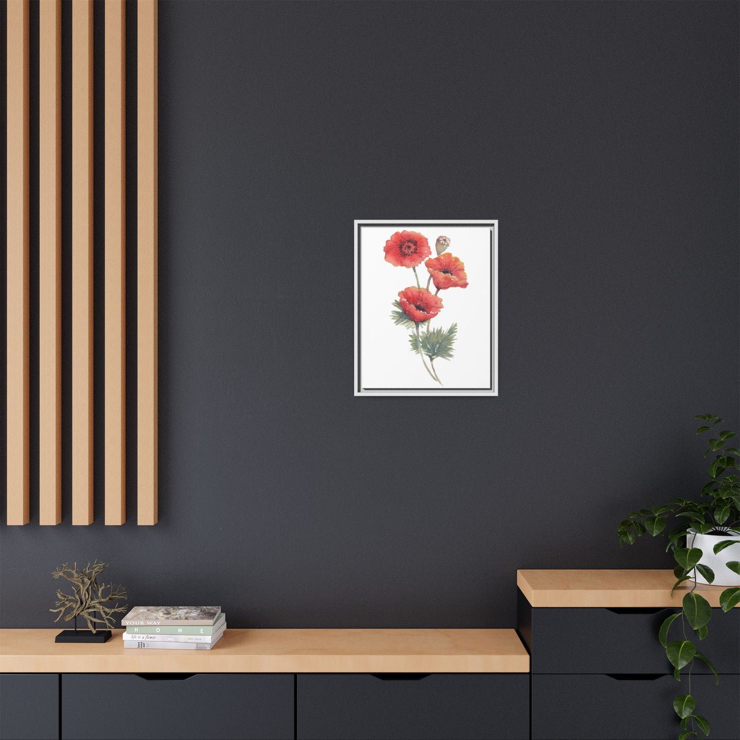Flowers Collection - Bruna - Matte Canvas, Framed (Multi-color)