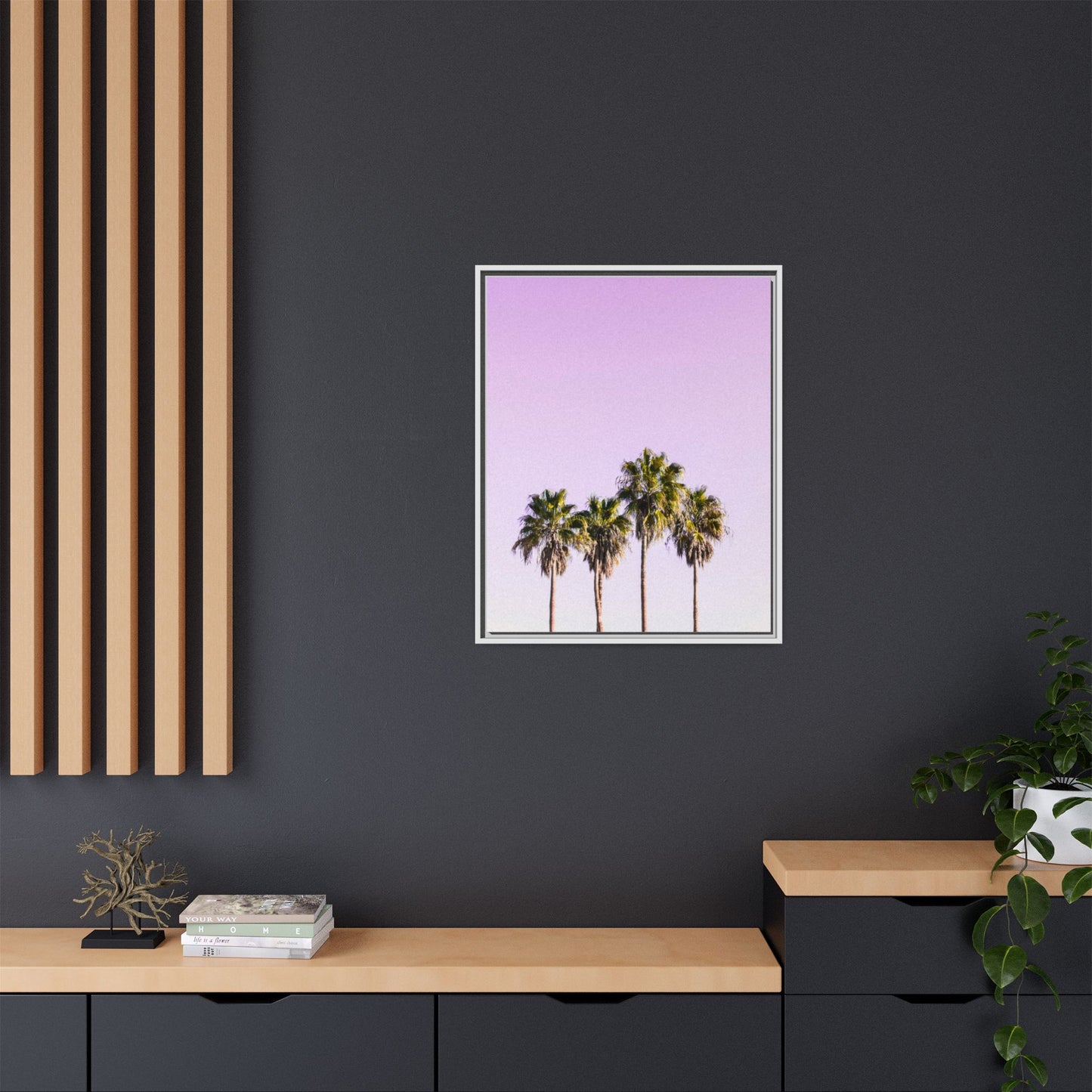 Palm Trees - Matte Canvas, Framed (Multi-color)
