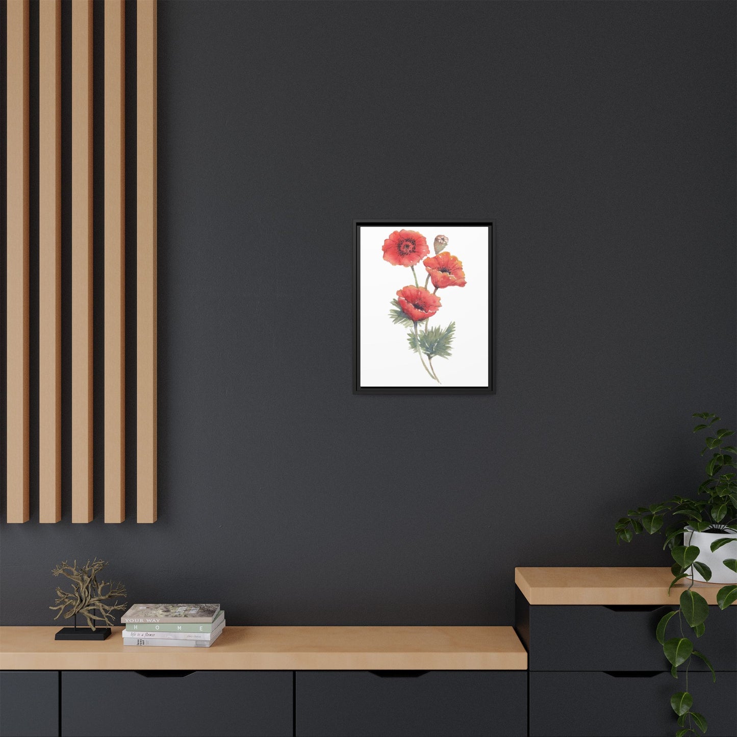 Flowers Collection - Bruna - Matte Canvas, Framed (Multi-color)