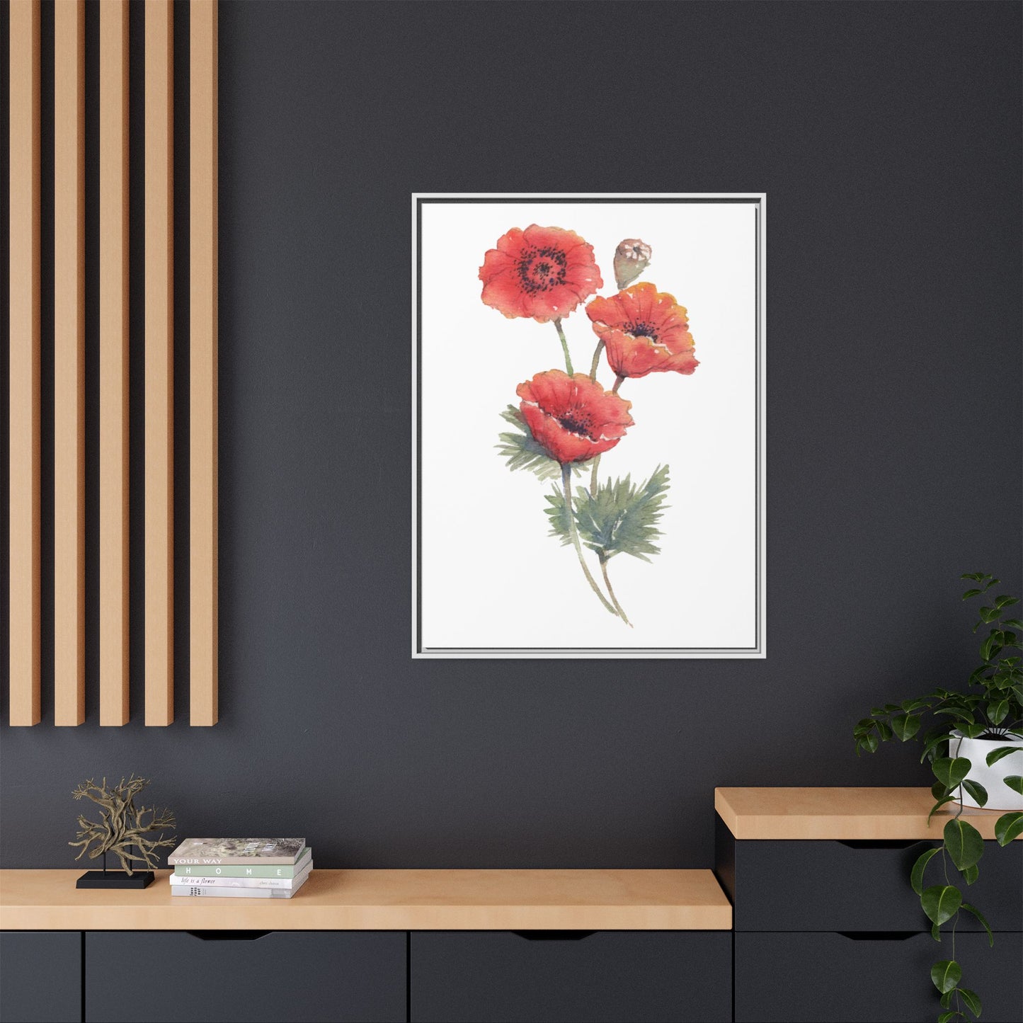 Flowers Collection - Bruna - Matte Canvas, Framed (Multi-color)