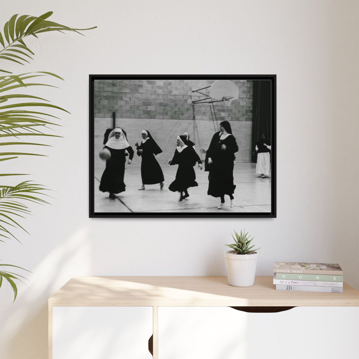 Soccer nuns - Matte Canvas, Framed (Multi-color)