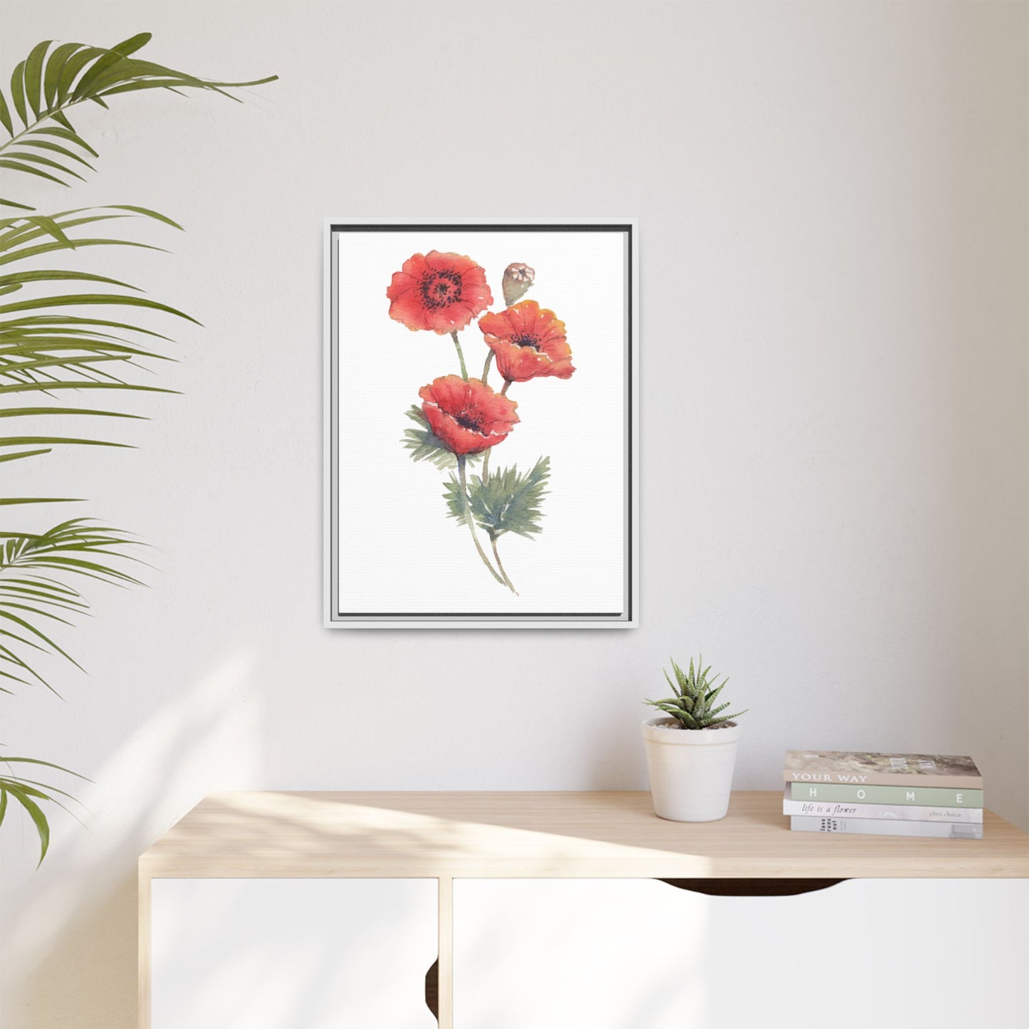 Flowers Collection - Bruna - Matte Canvas, Framed (Multi-color)