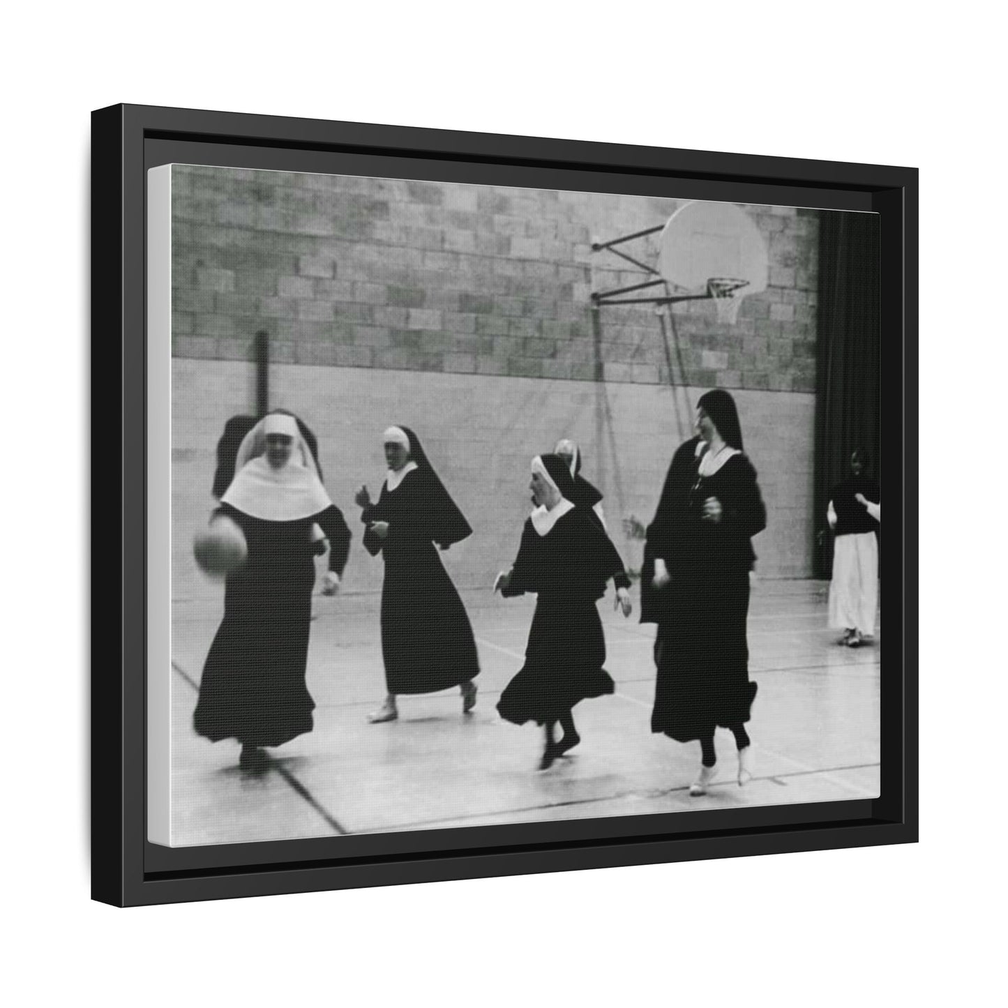 Soccer nuns - Matte Canvas, Framed (Multi-color)