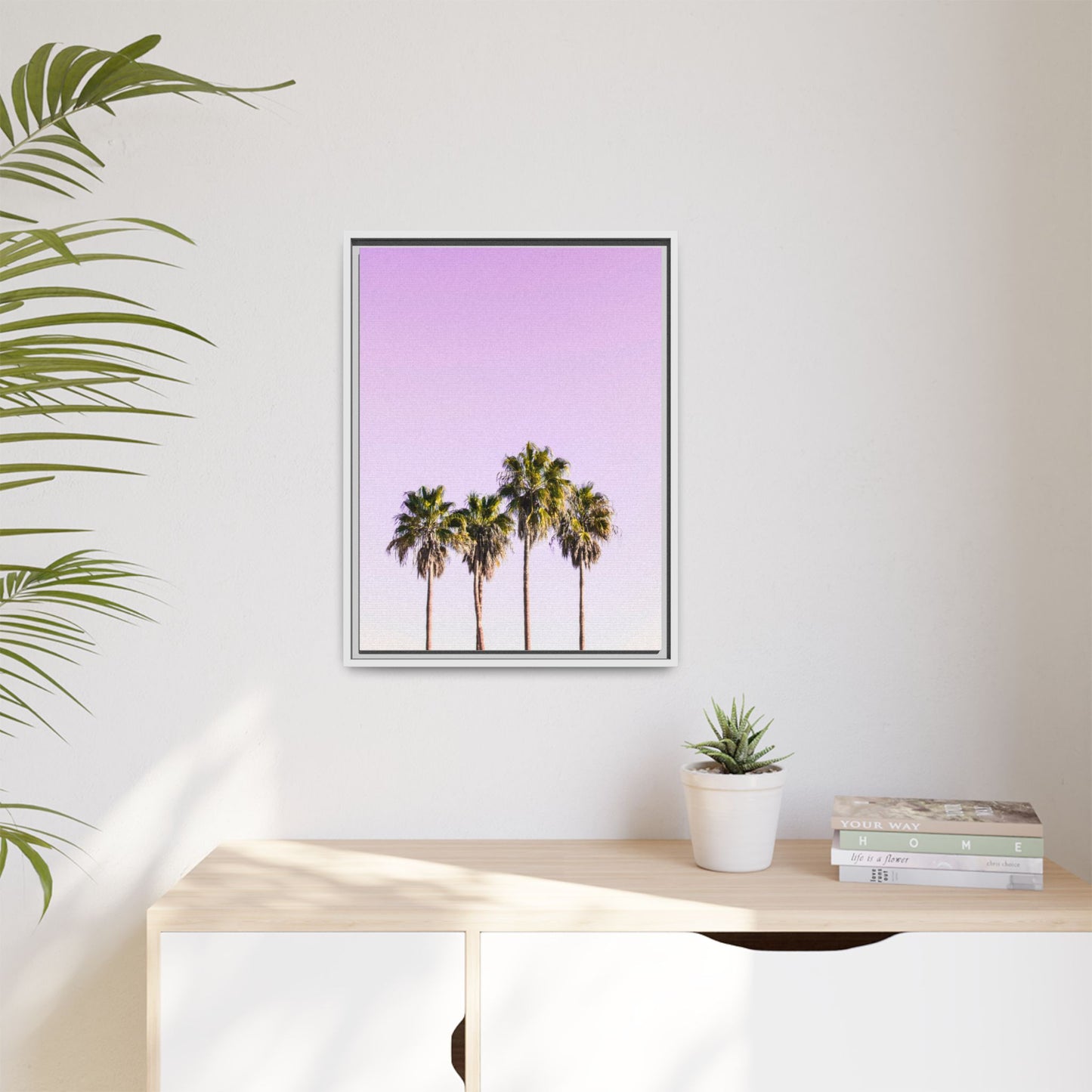 Palm Trees - Matte Canvas, Framed (Multi-color)