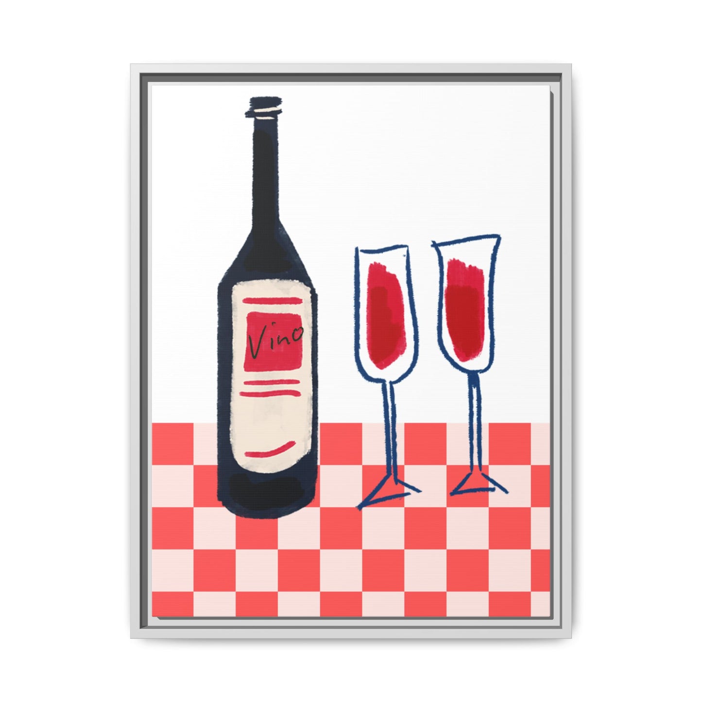 Vino - Matte Canvas, Framed (Multi-color)