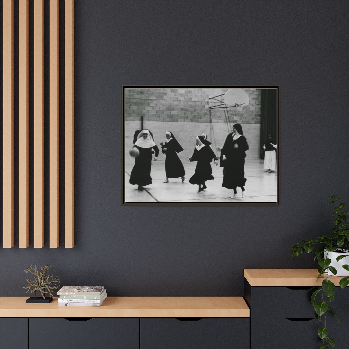 Soccer nuns - Matte Canvas, Framed (Multi-color)