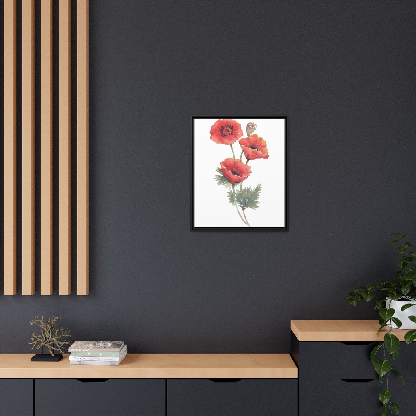 Flowers Collection - Bruna - Matte Canvas, Framed (Multi-color)