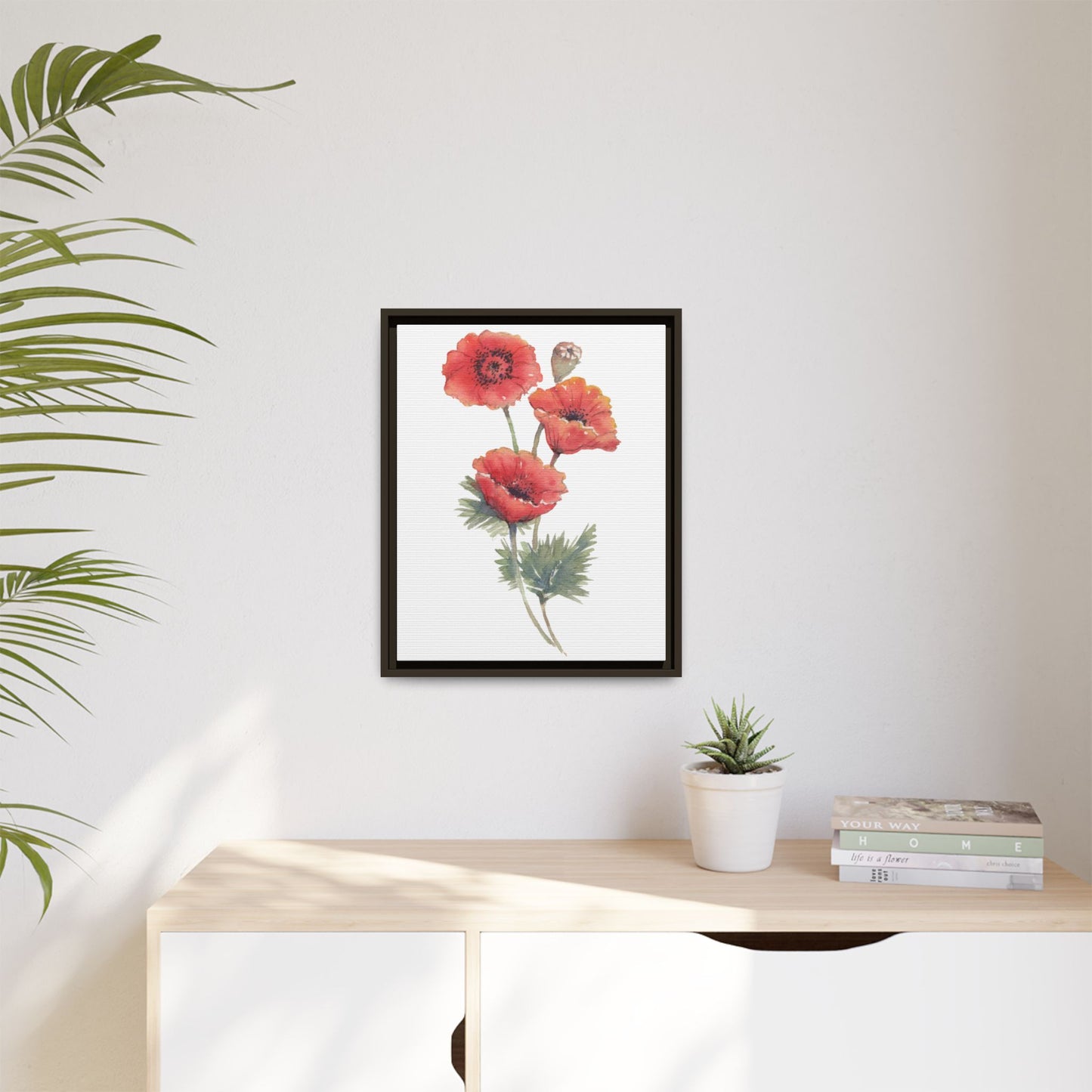 Flowers Collection - Bruna - Matte Canvas, Framed (Multi-color)