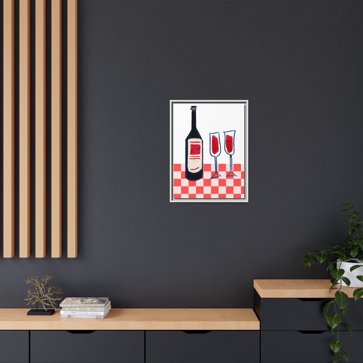 Vino - Matte Canvas, Framed (Multi-color)