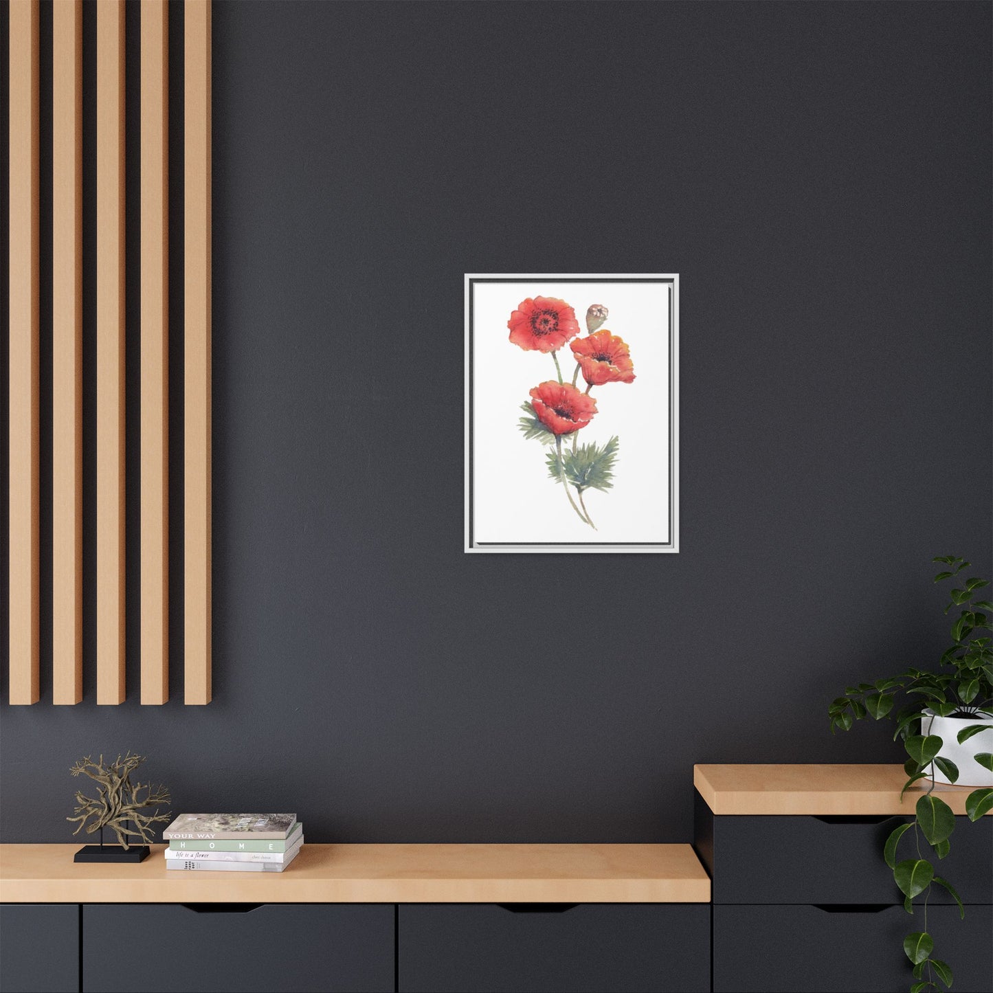 Flowers Collection - Bruna - Matte Canvas, Framed (Multi-color)