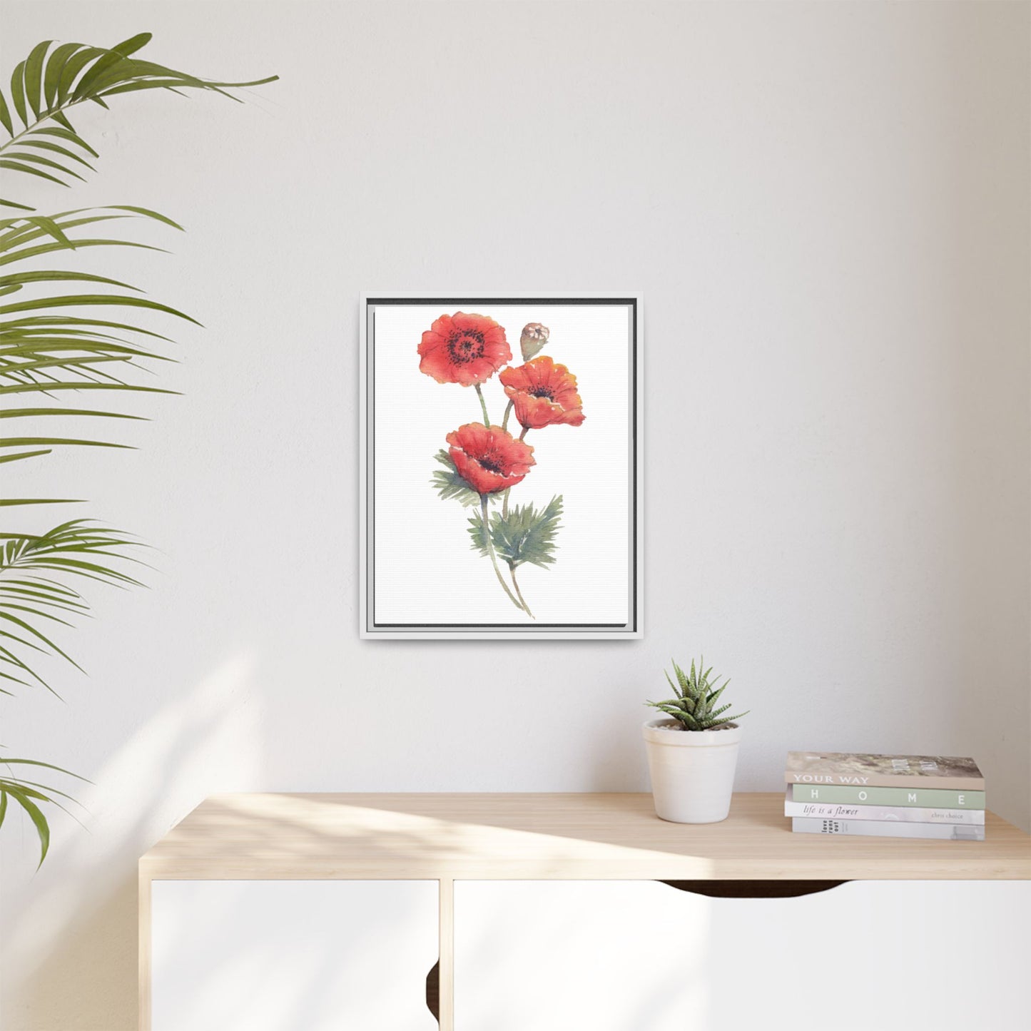 Flowers Collection - Bruna - Matte Canvas, Framed (Multi-color)