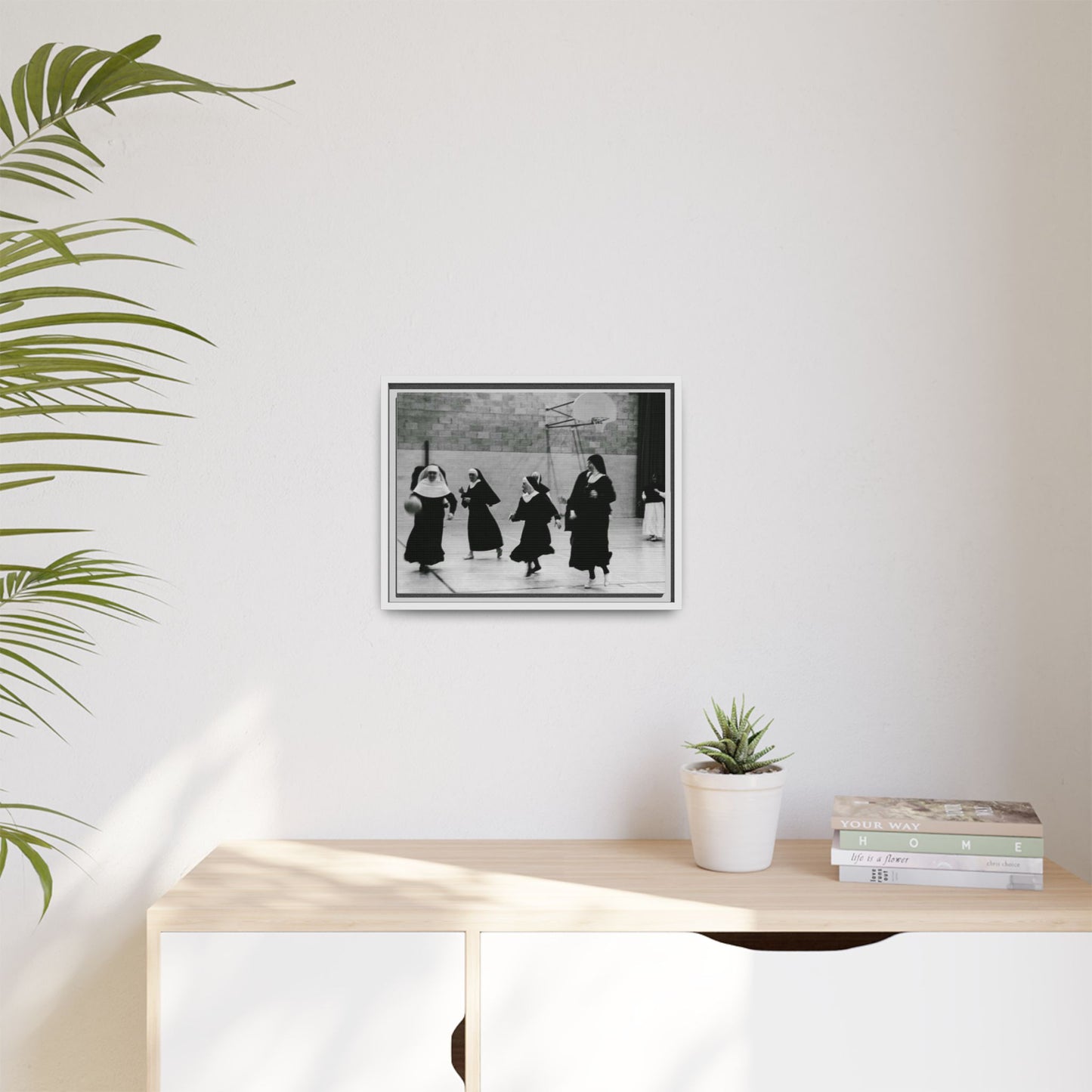 Soccer nuns - Matte Canvas, Framed (Multi-color)