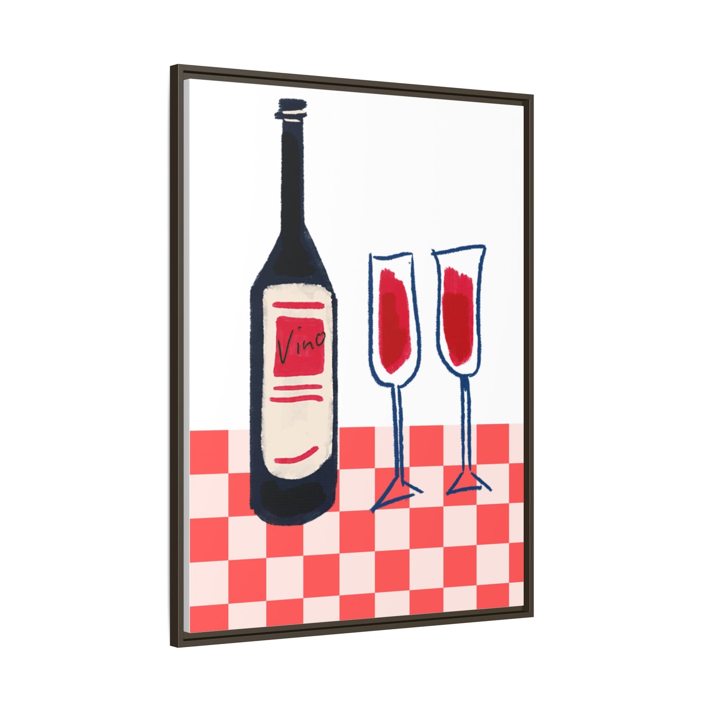 Vino - Matte Canvas, Framed (Multi-color)