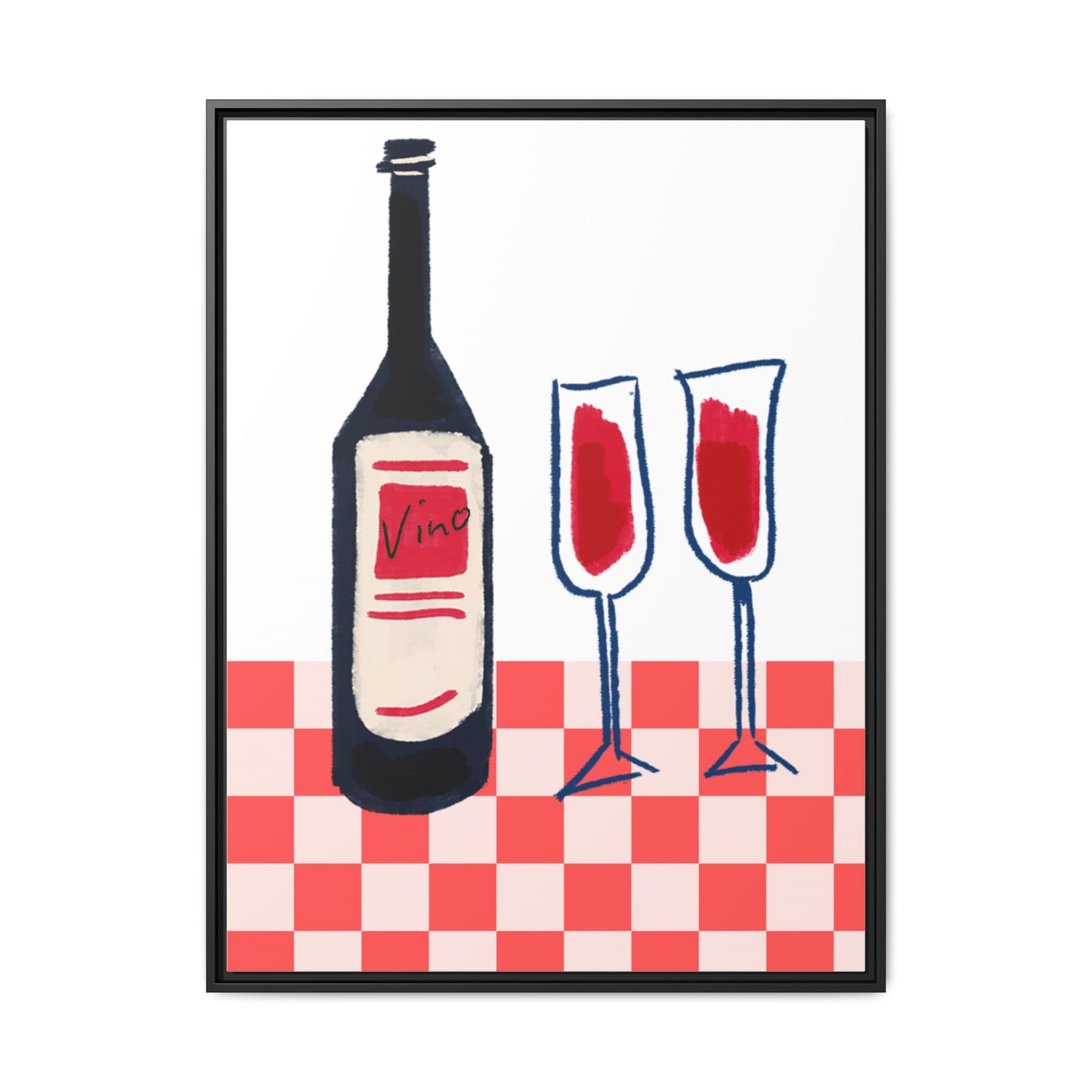 Vino - Matte Canvas, Framed (Multi-color)