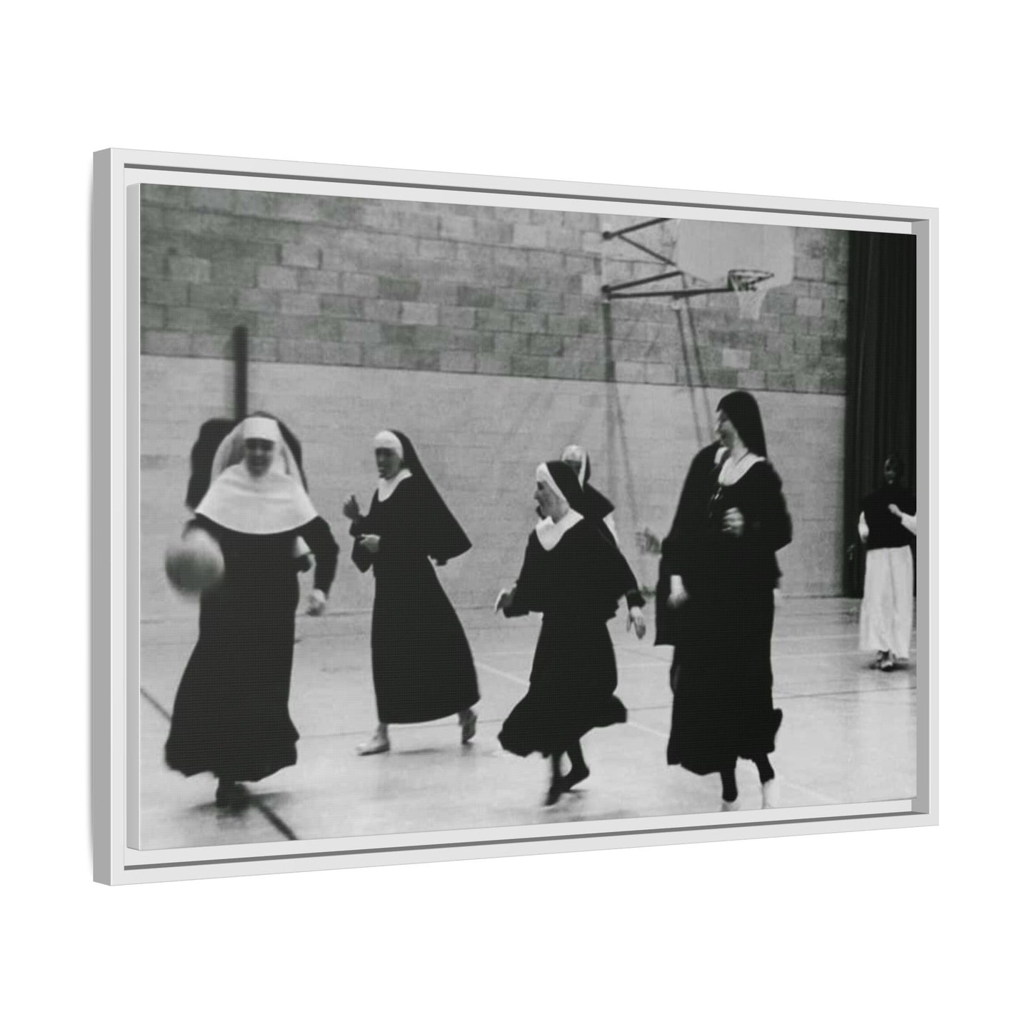 Soccer nuns - Matte Canvas, Framed (Multi-color)