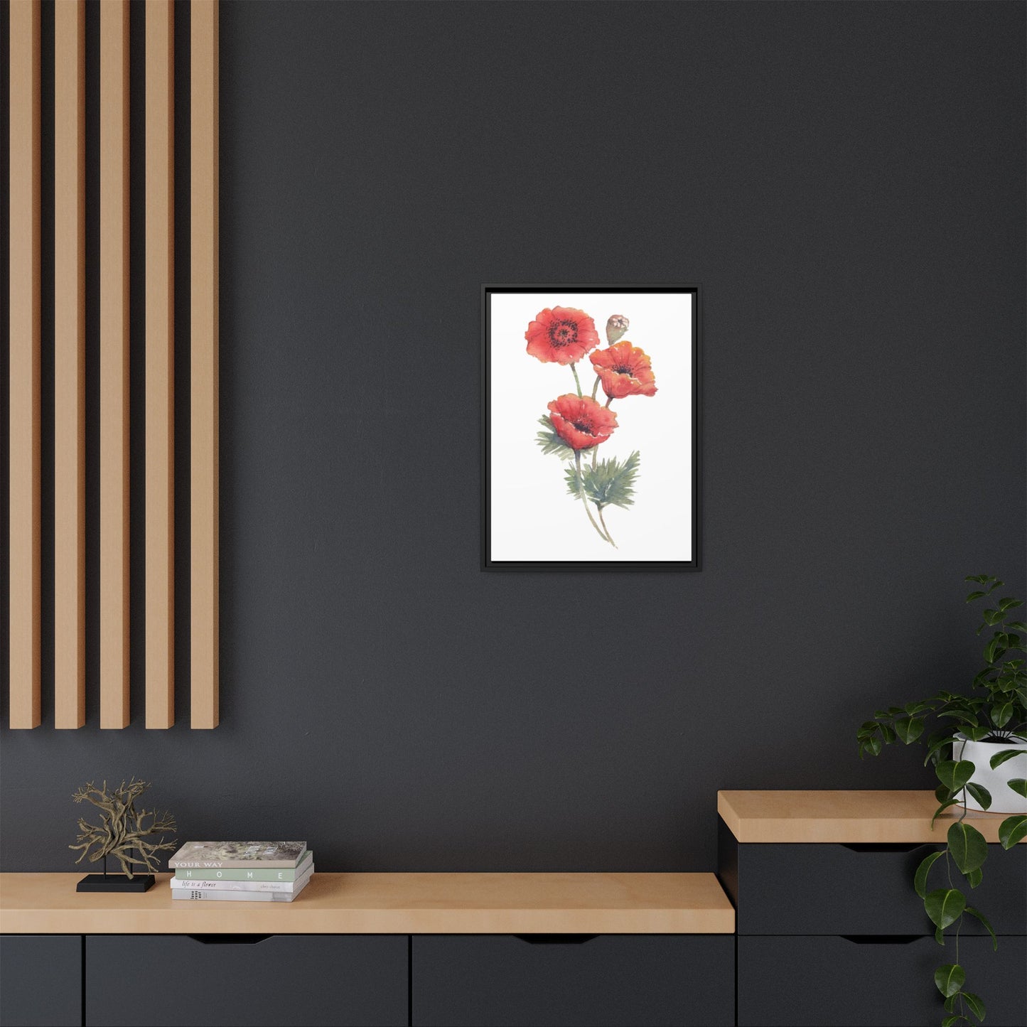 Flowers Collection - Bruna - Matte Canvas, Framed (Multi-color)
