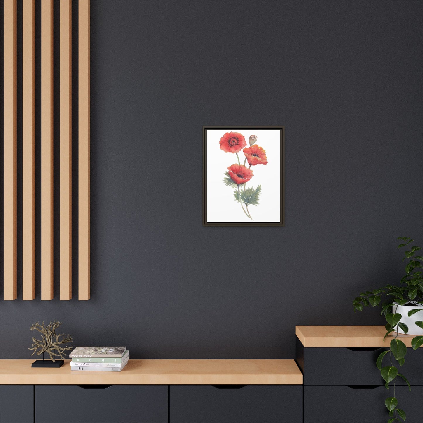 Flowers Collection - Bruna - Matte Canvas, Framed (Multi-color)