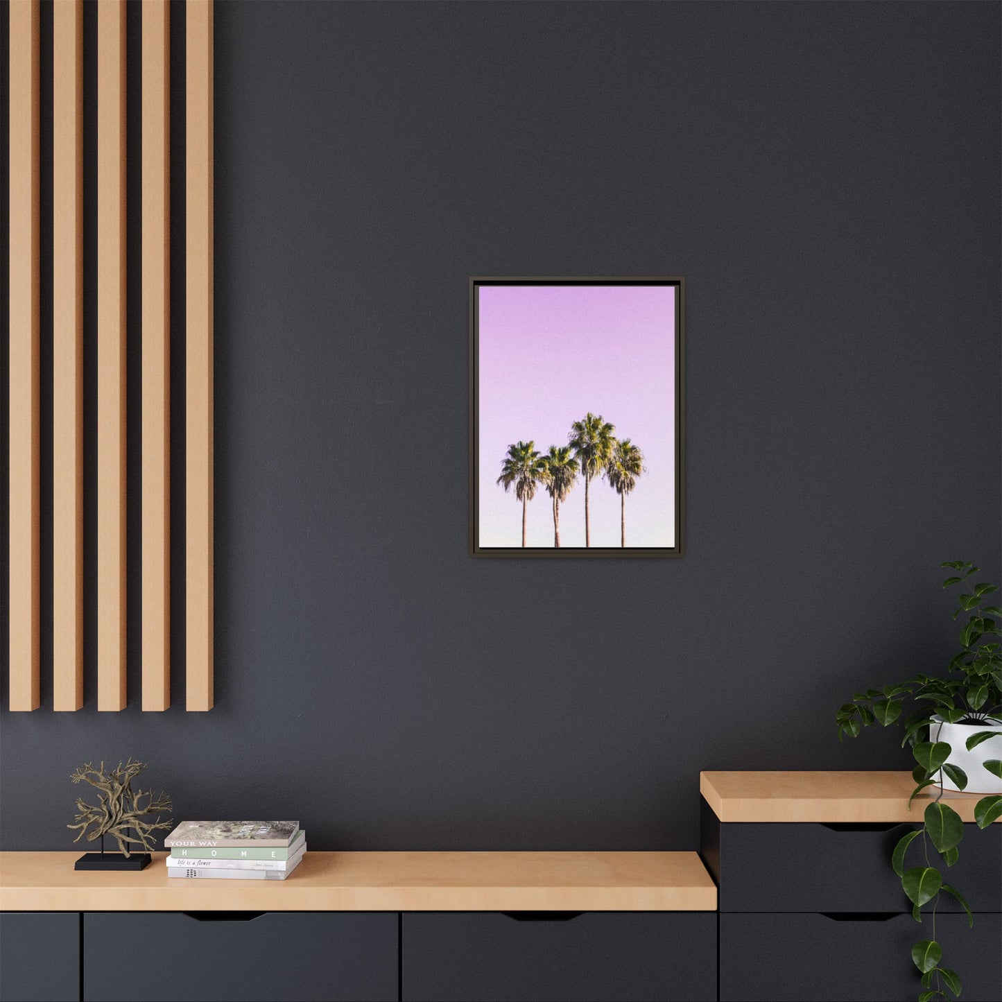 Palm Trees - Matte Canvas, Framed (Multi-color)