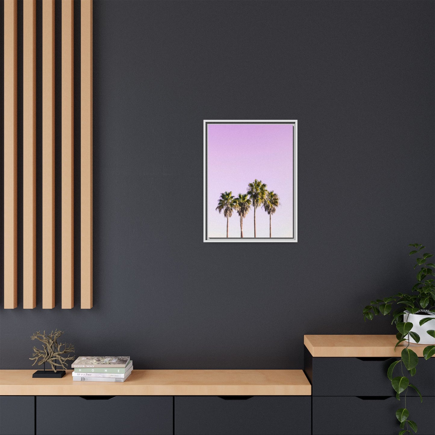 Palm Trees - Matte Canvas, Framed (Multi-color)