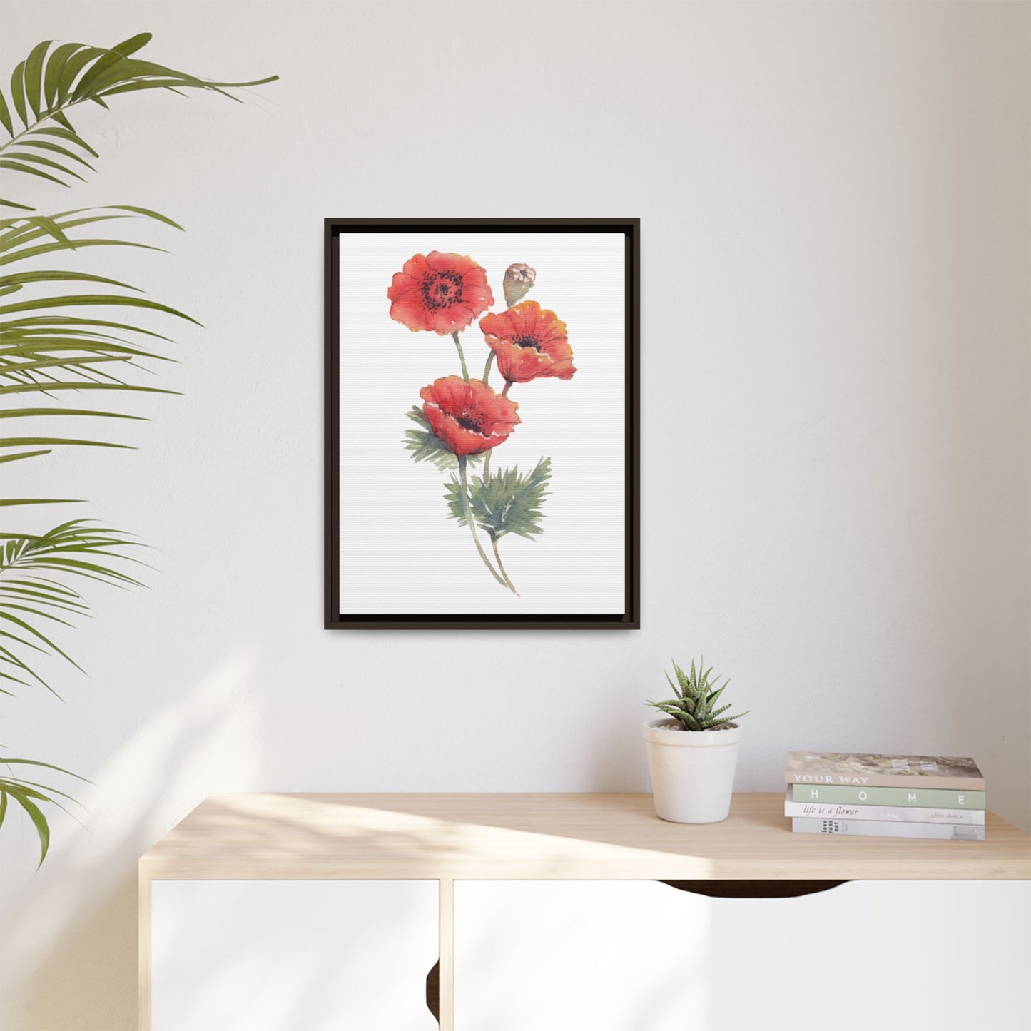 Flowers Collection - Bruna - Matte Canvas, Framed (Multi-color)