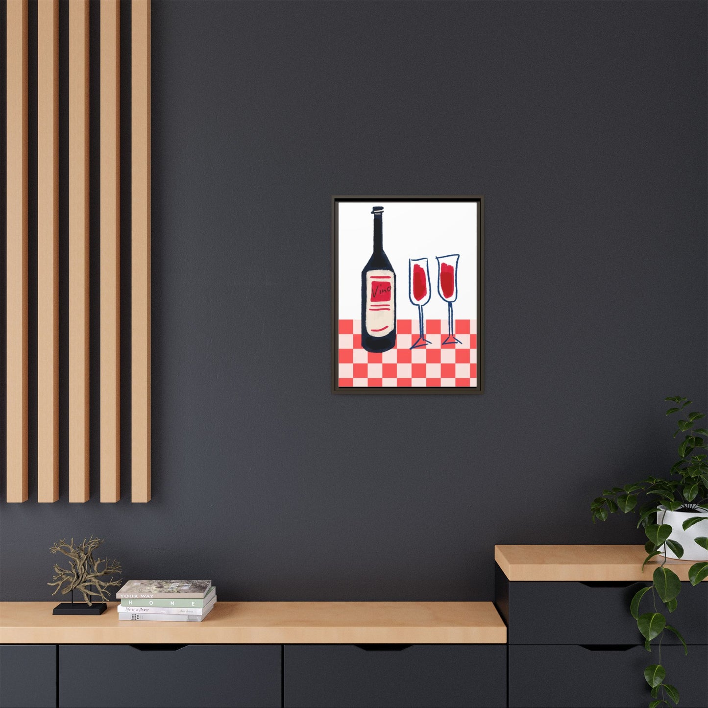 Vino - Matte Canvas, Framed (Multi-color)