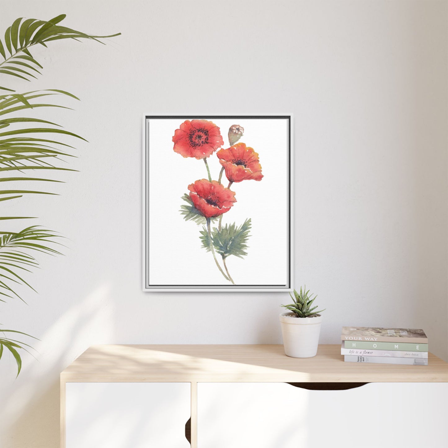 Flowers Collection - Bruna - Matte Canvas, Framed (Multi-color)