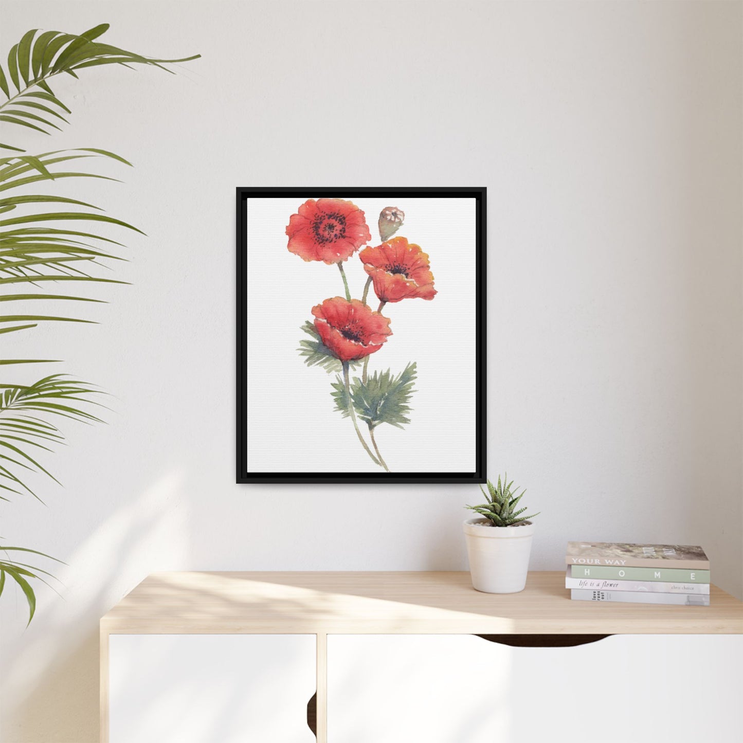 Flowers Collection - Bruna - Matte Canvas, Framed (Multi-color)