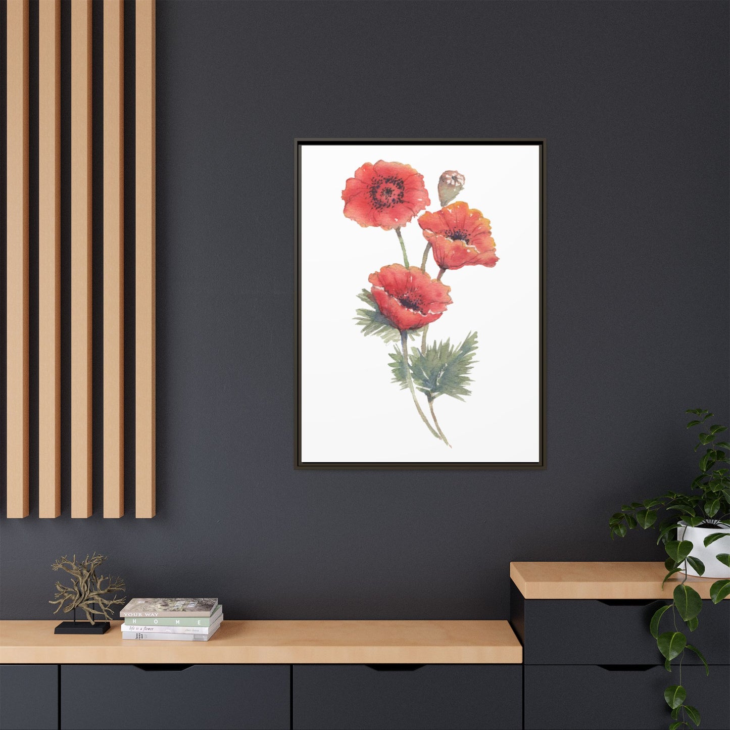 Flowers Collection - Bruna - Matte Canvas, Framed (Multi-color)