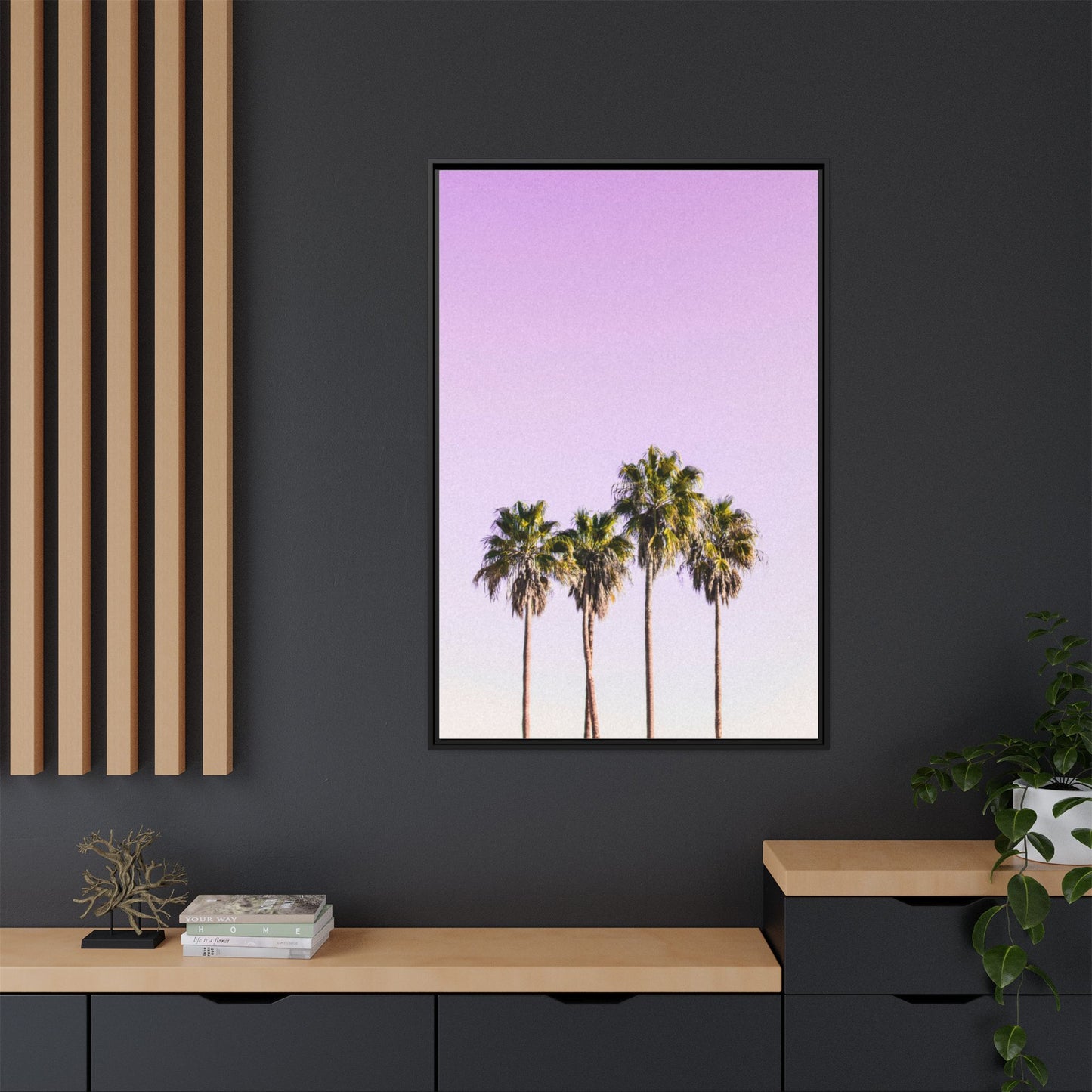 Palm Trees - Matte Canvas, Framed (Multi-color)