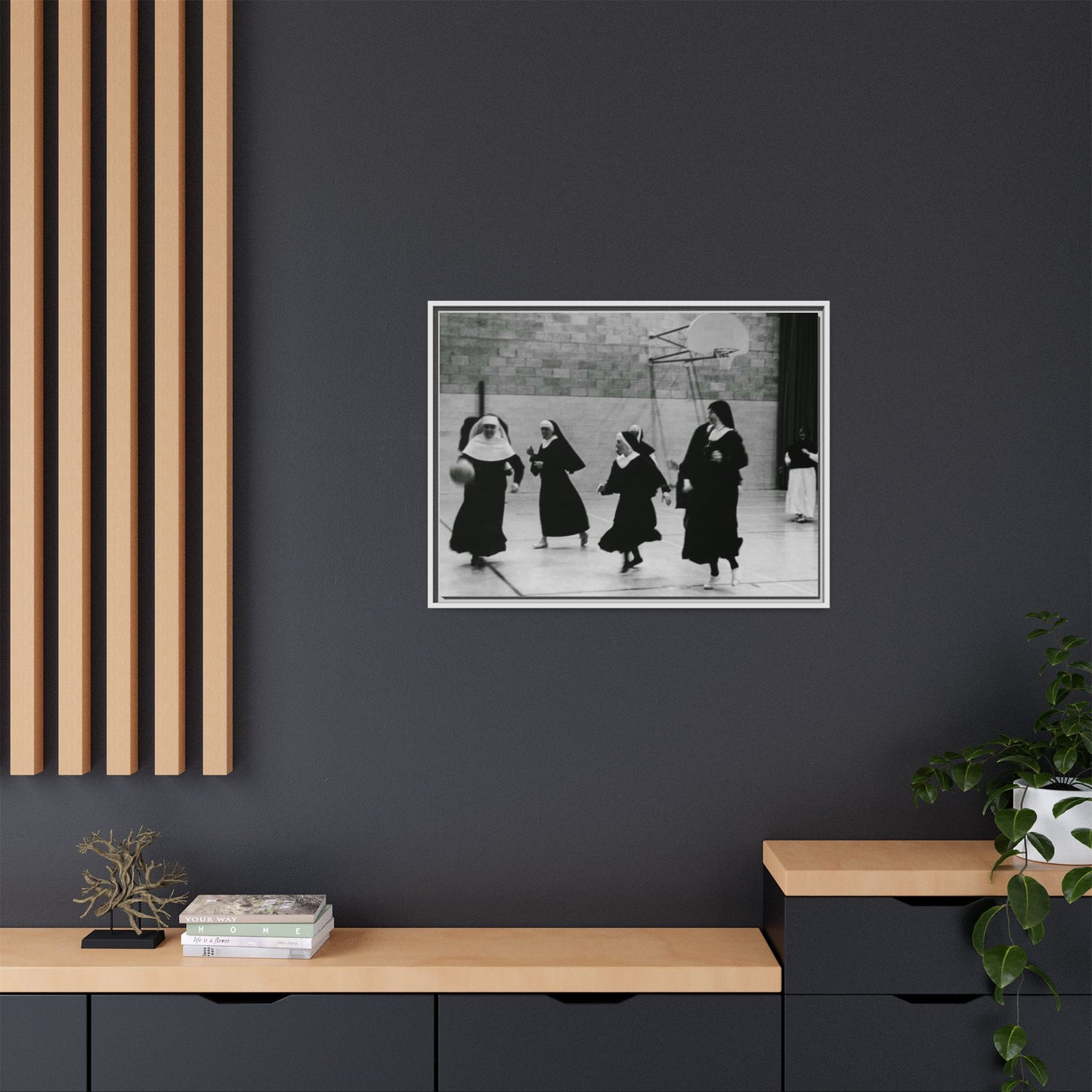 Soccer nuns - Matte Canvas, Framed (Multi-color)