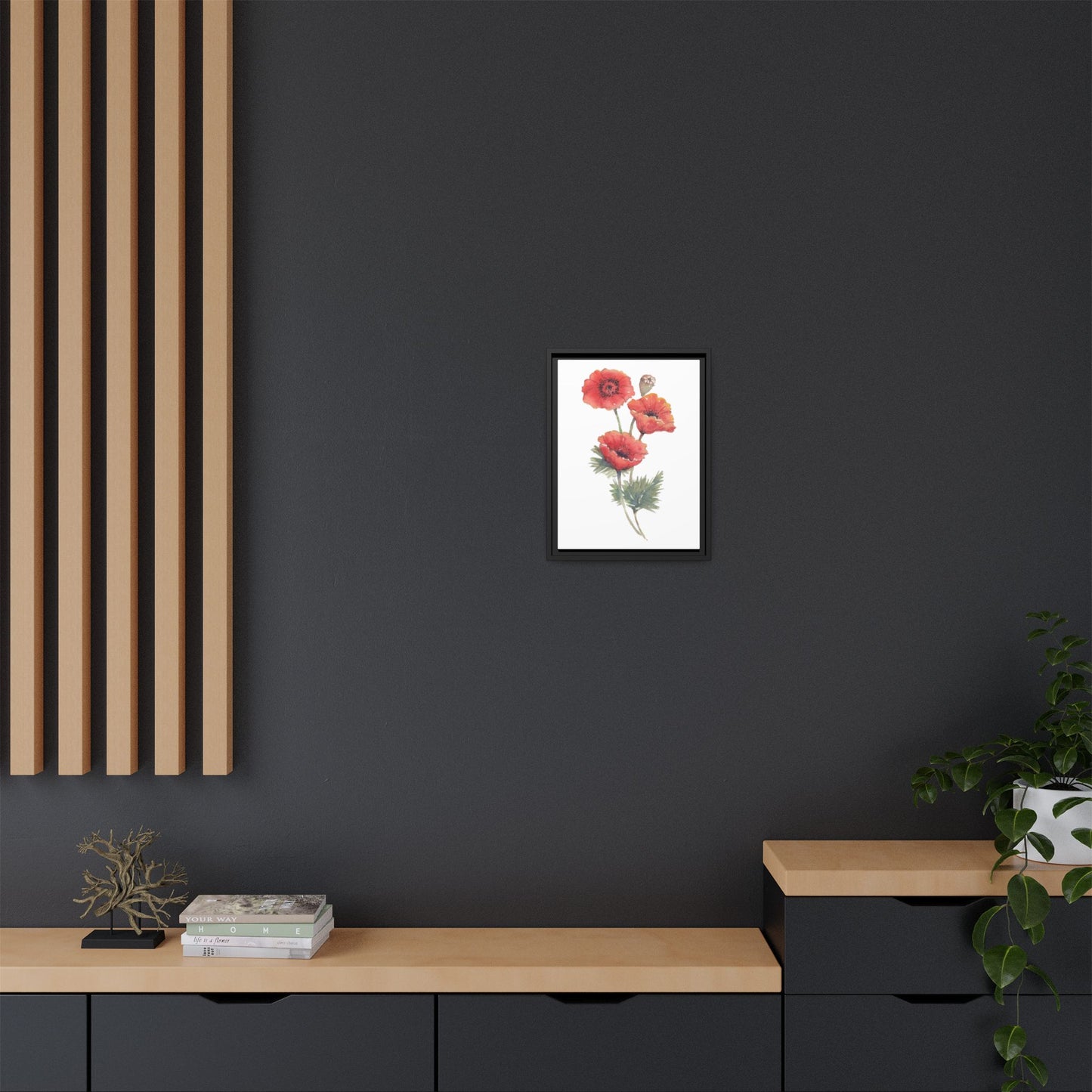 Flowers Collection - Bruna - Matte Canvas, Framed (Multi-color)