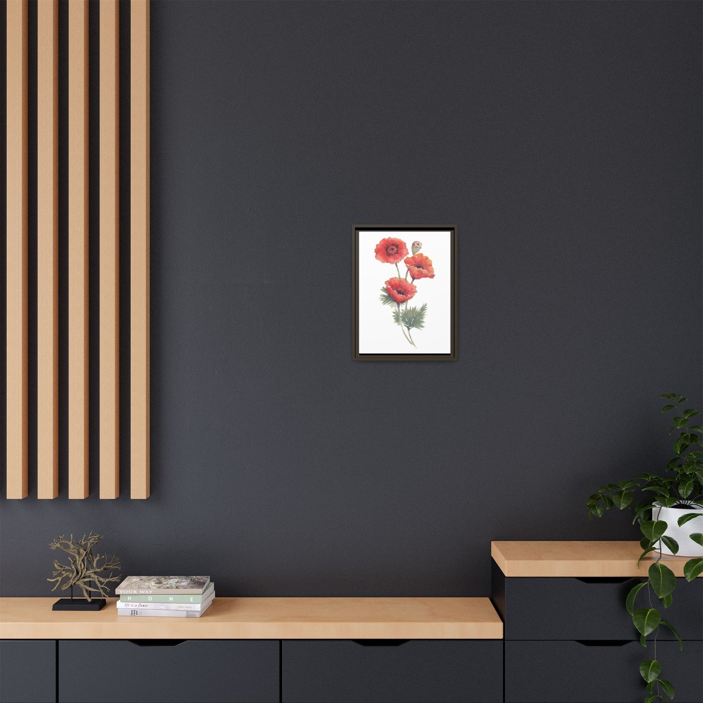 Flowers Collection - Bruna - Matte Canvas, Framed (Multi-color)