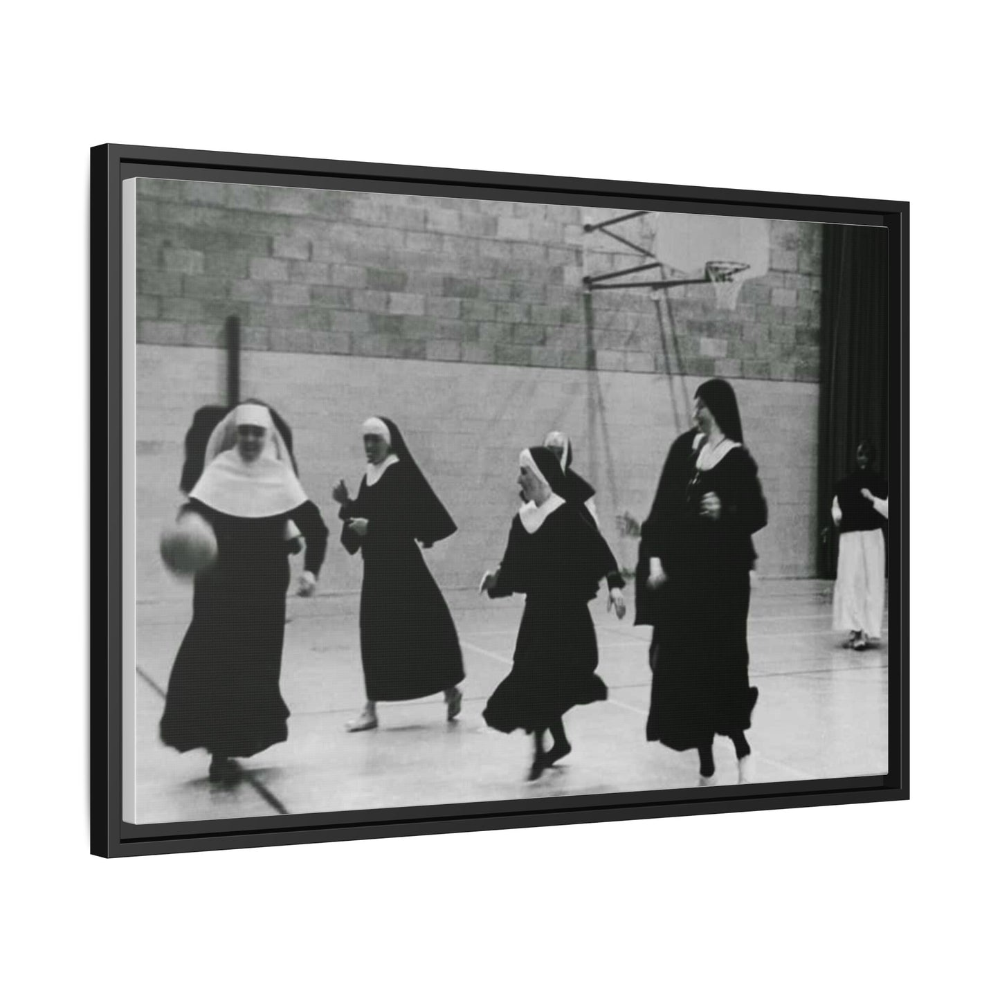 Soccer nuns - Matte Canvas, Framed (Multi-color)