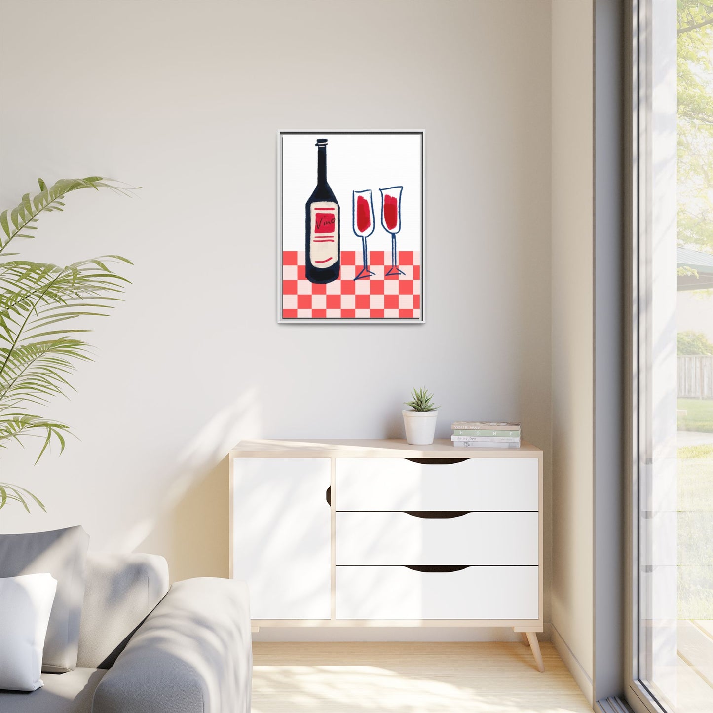 Vino - Matte Canvas, Framed (Multi-color)