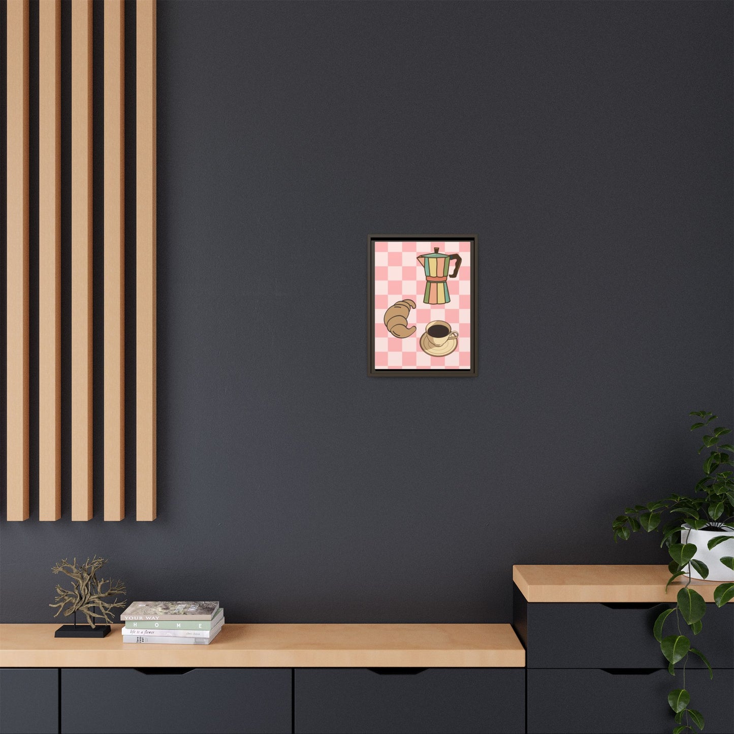 Italy Collection - Happiness - Matte Canvas, Framed (Multi-color)