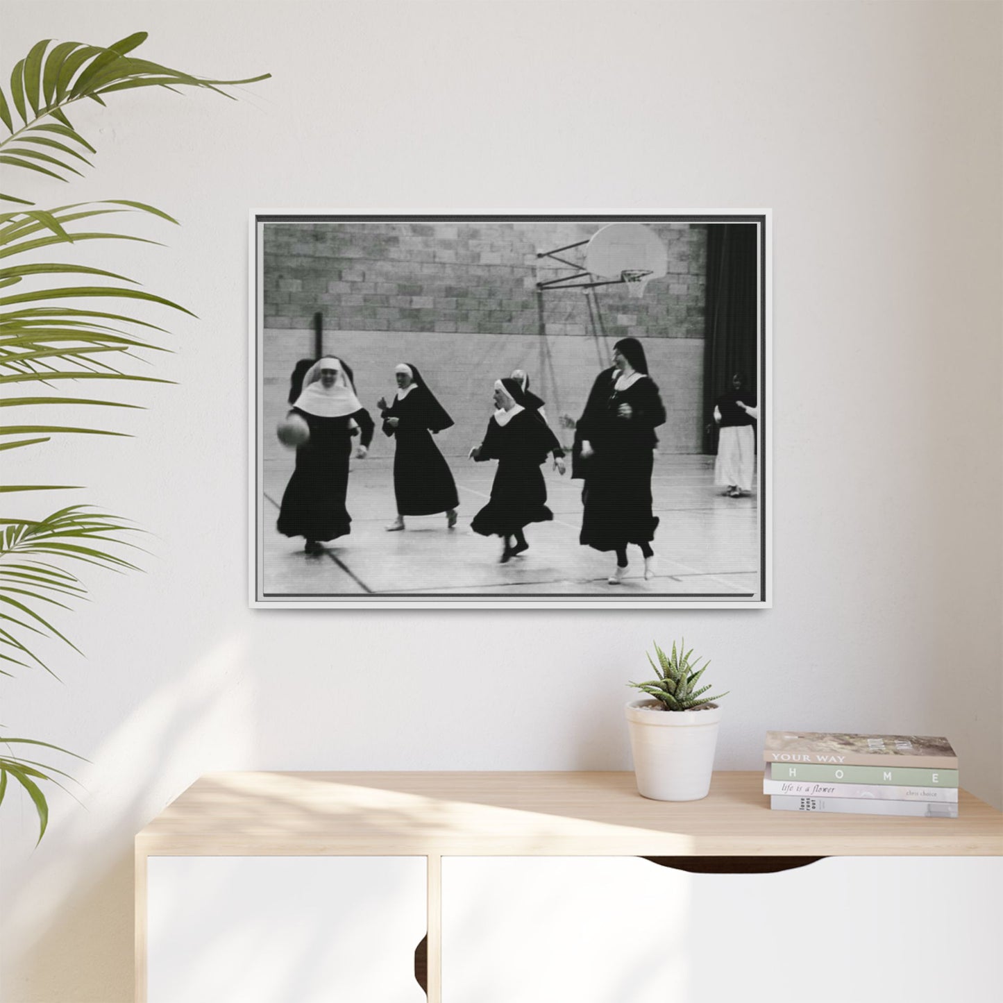 Soccer nuns - Matte Canvas, Framed (Multi-color)