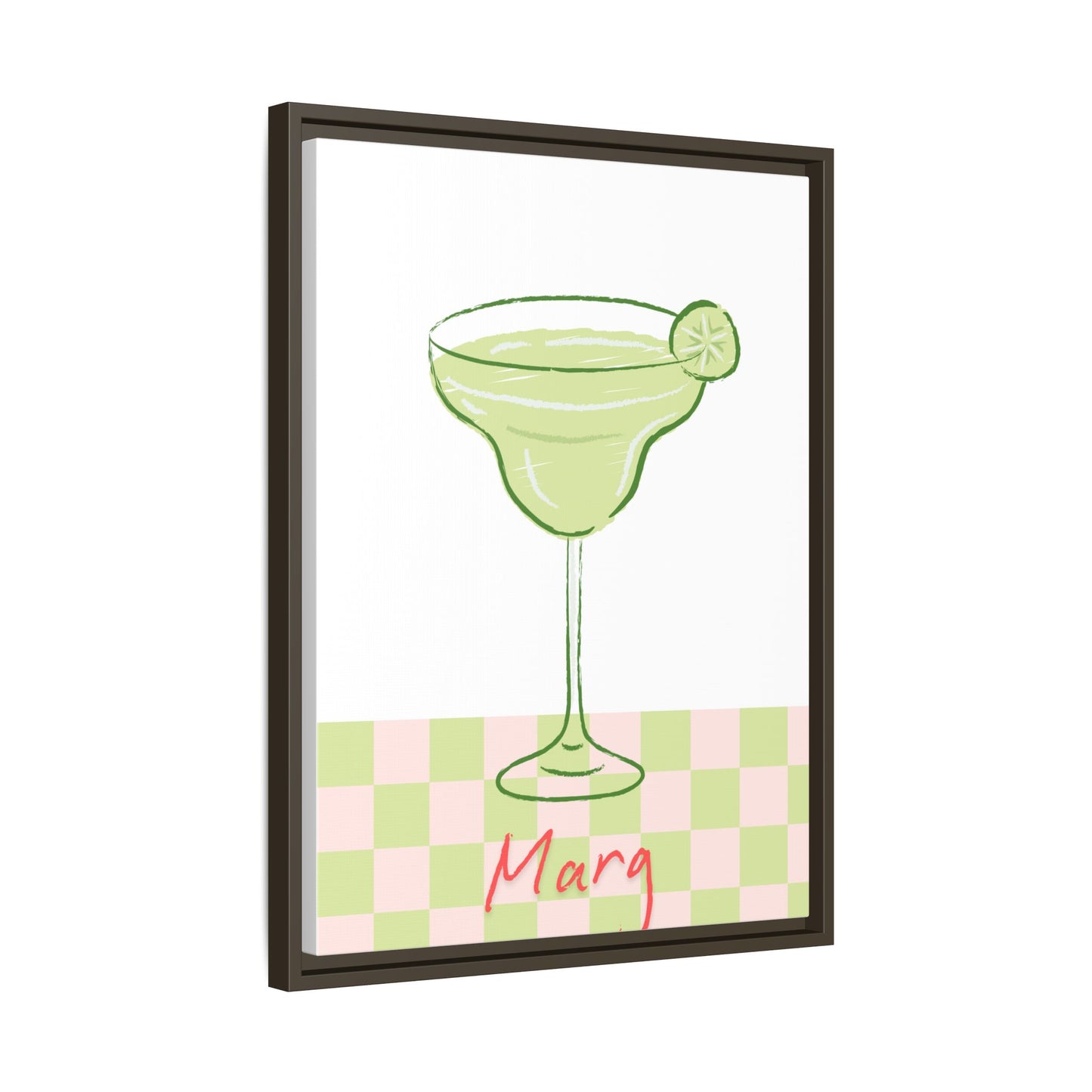 Marg o'clock - Matte Canvas, Framed (Multi-color)