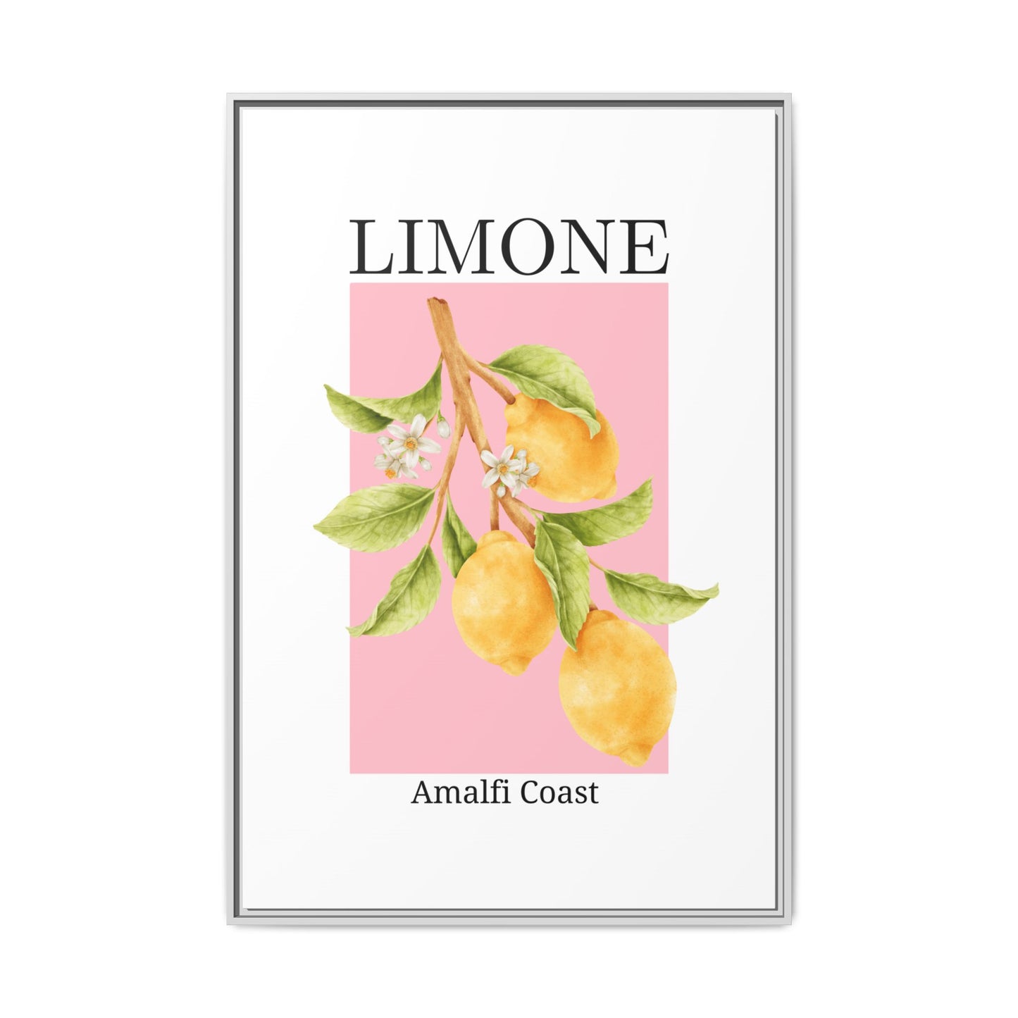 Limone- White background - Matte Canvas, Framed (Multi-color)