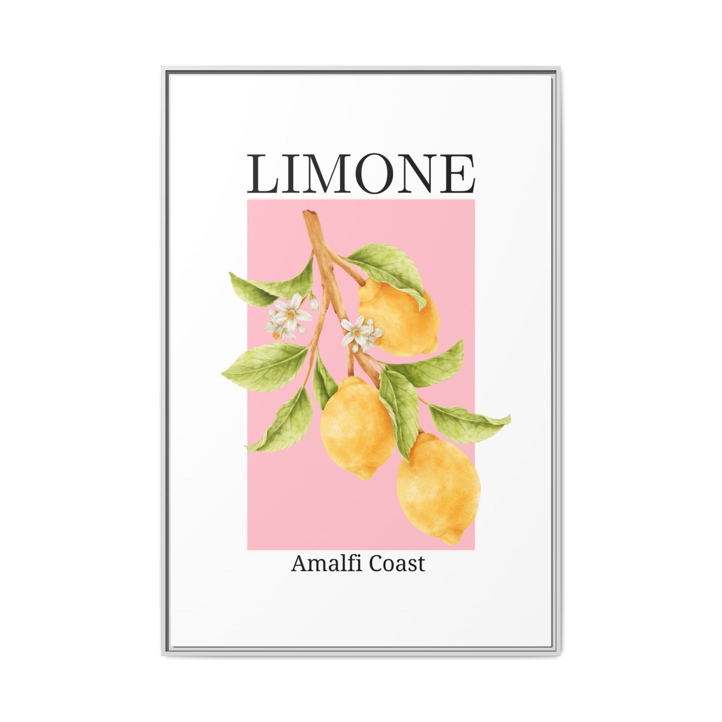 Limone- White background - Matte Canvas, Framed (Multi-color)