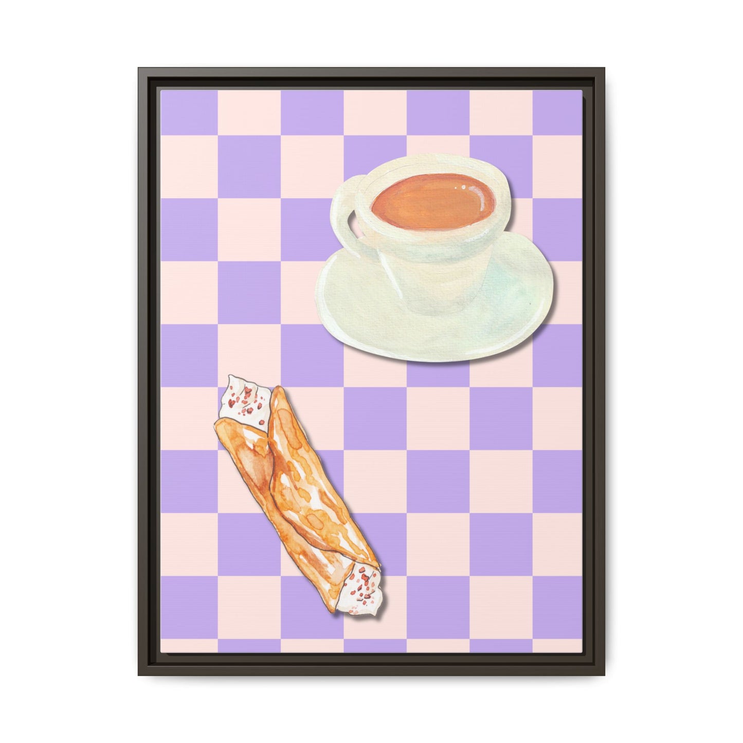 Italy Collection - Afternoon break - Matte Canvas, Framed (Multi-color)