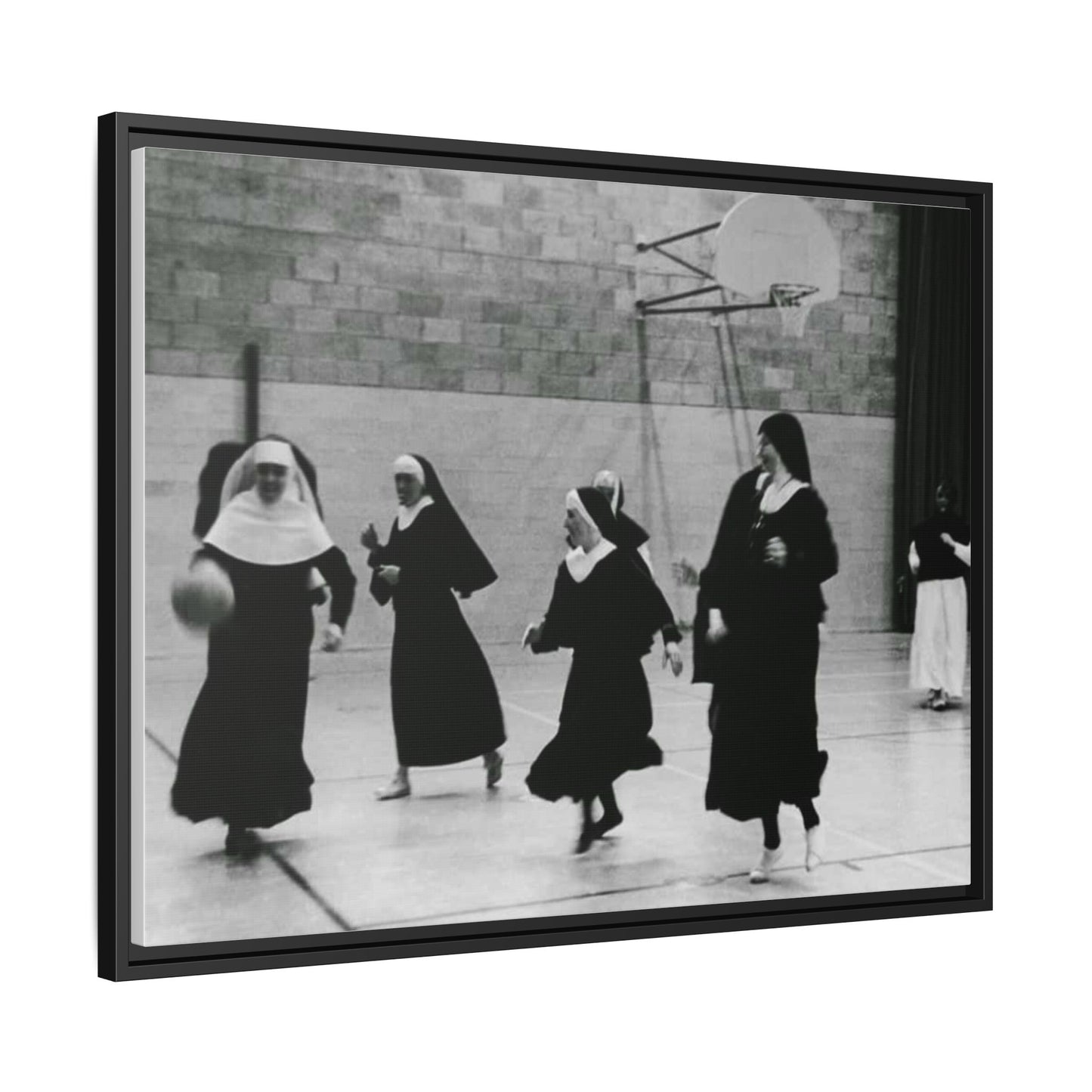 Soccer nuns - Matte Canvas, Framed (Multi-color)