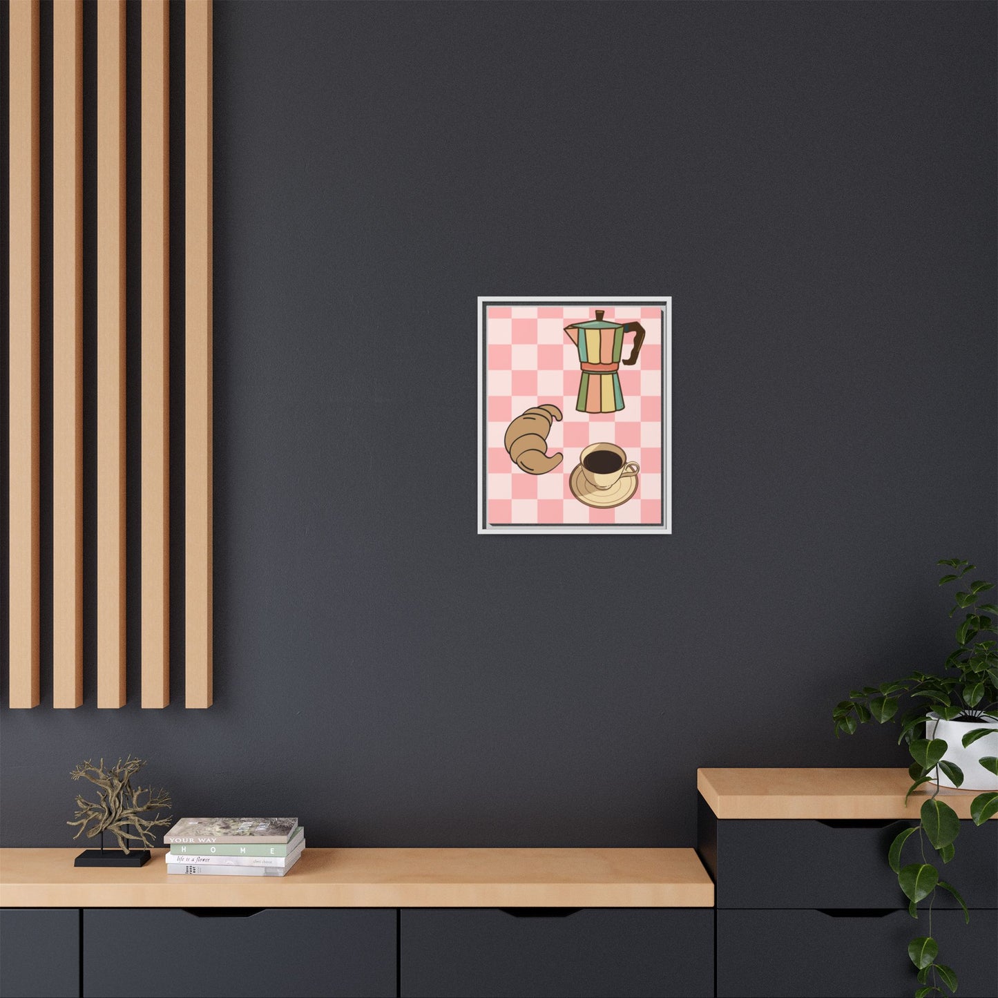 Italy Collection - Happiness - Matte Canvas, Framed (Multi-color)